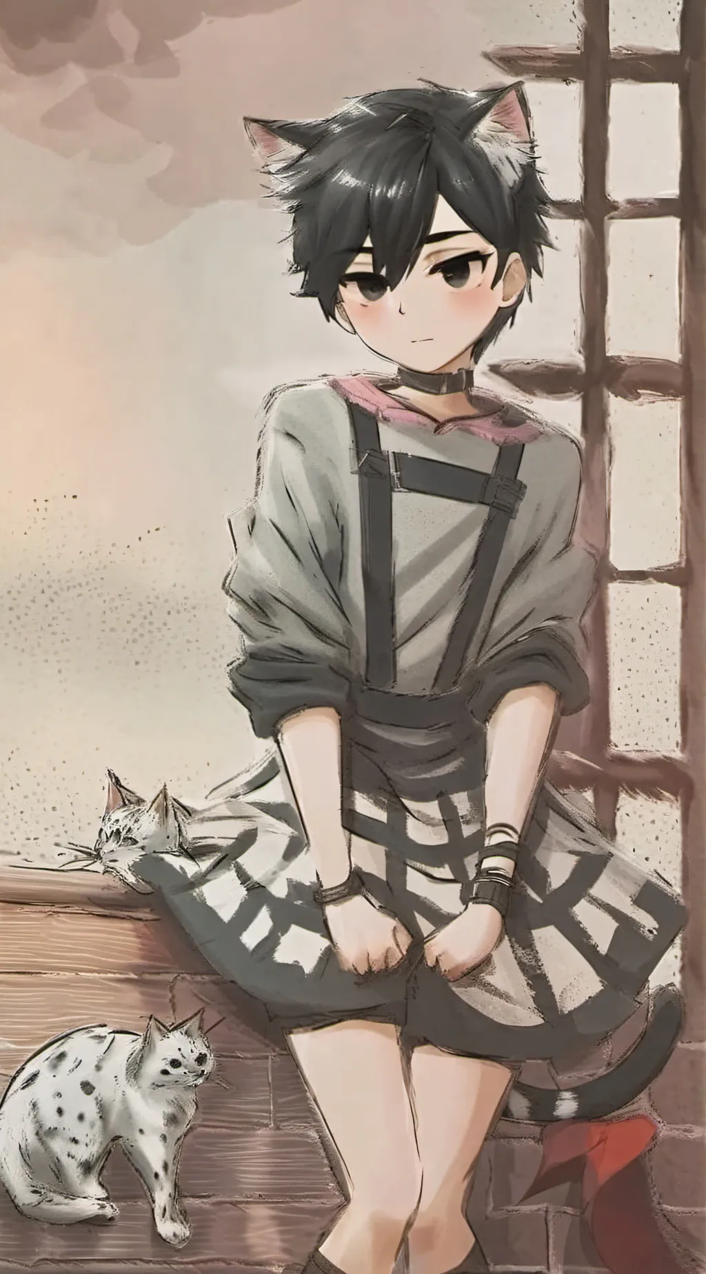 ai character: femboy, omori 2.o background