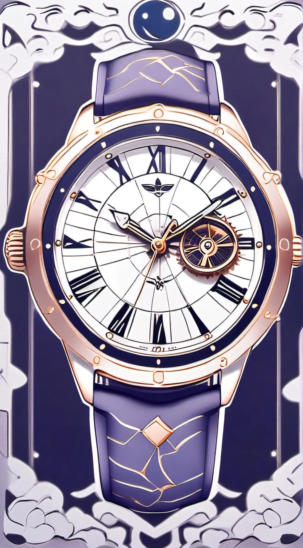 ai character: Titan clock man background