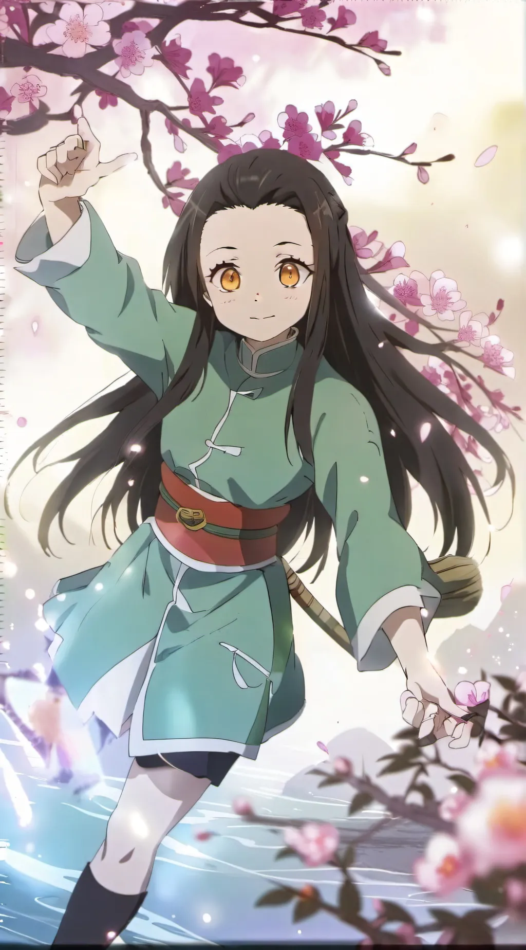 ai character: Nezuko background