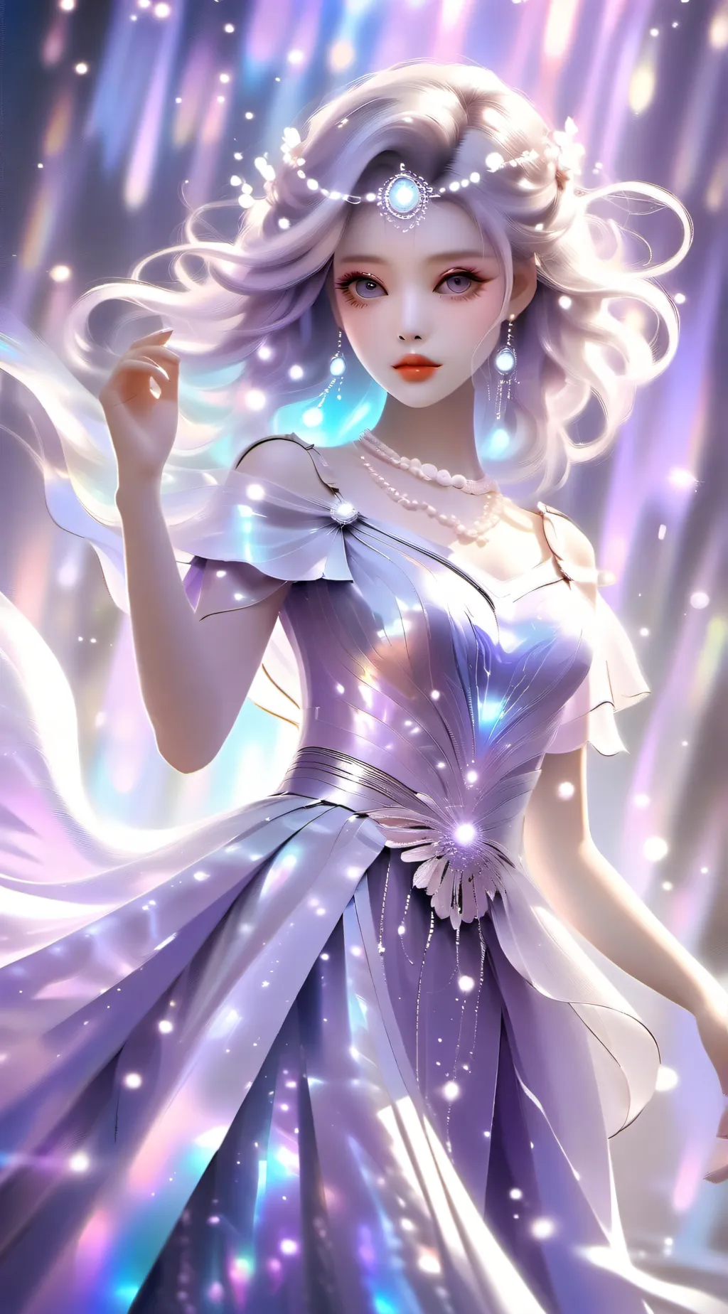 ai character: Frozen girl background
