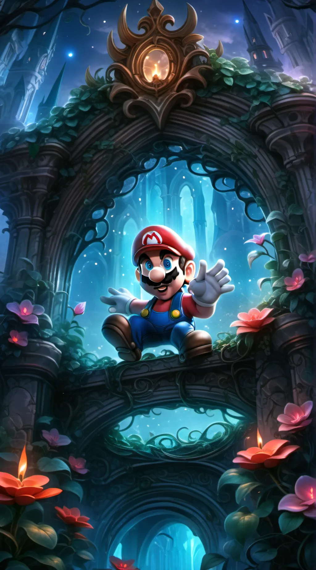 ai character: poopy Mario background