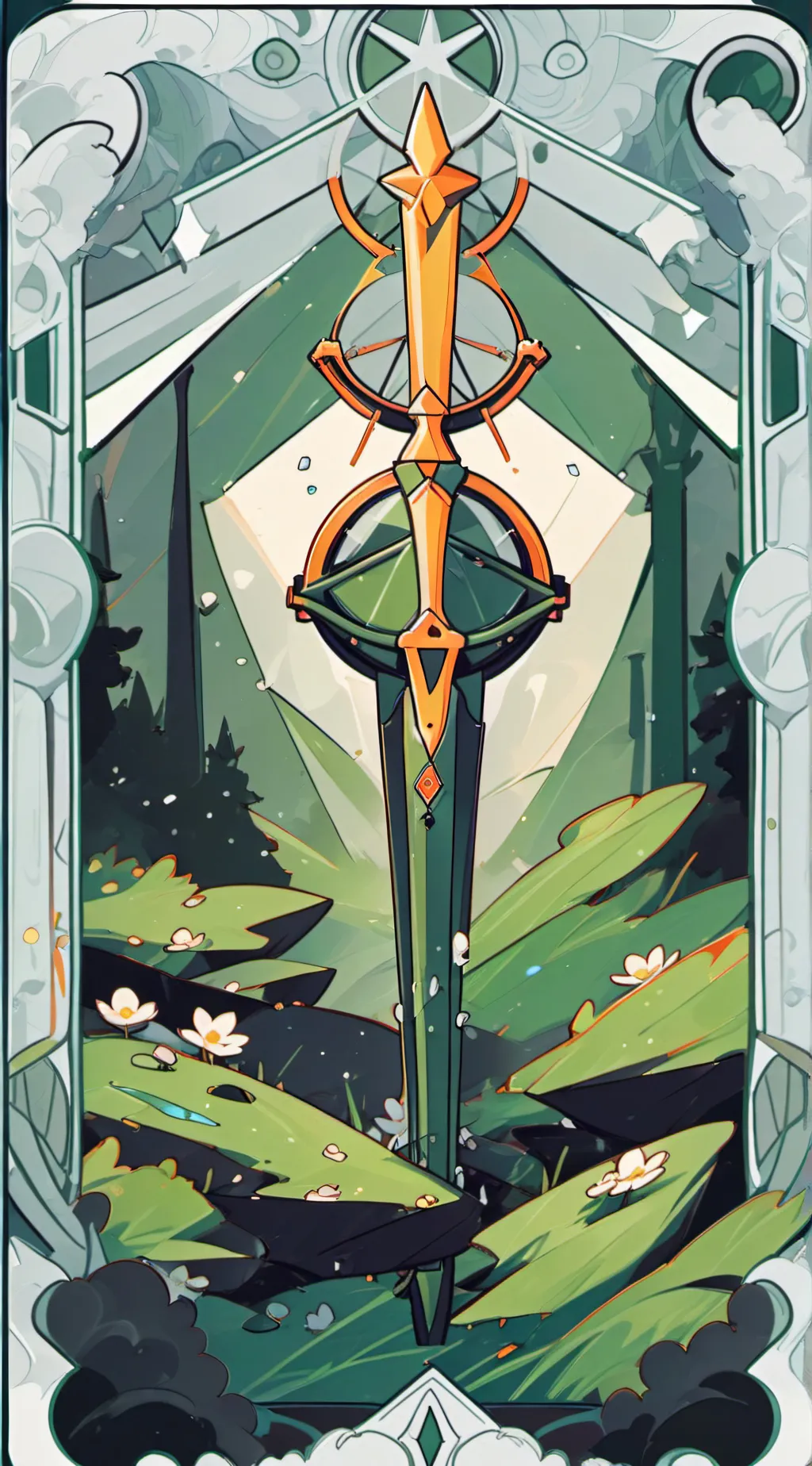 ai character: grass background