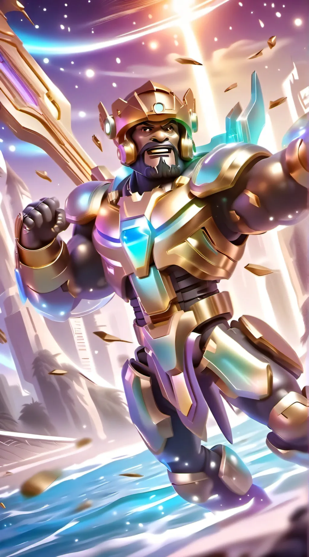 ai character: titán speaker man background