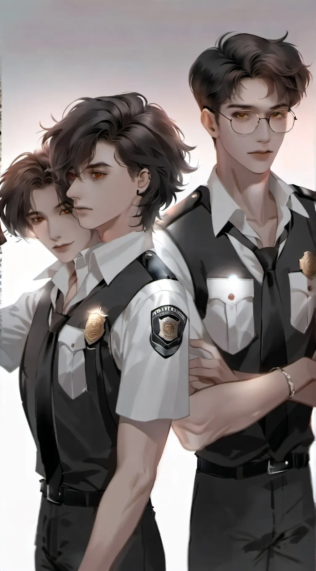 ai character: Police officers  background