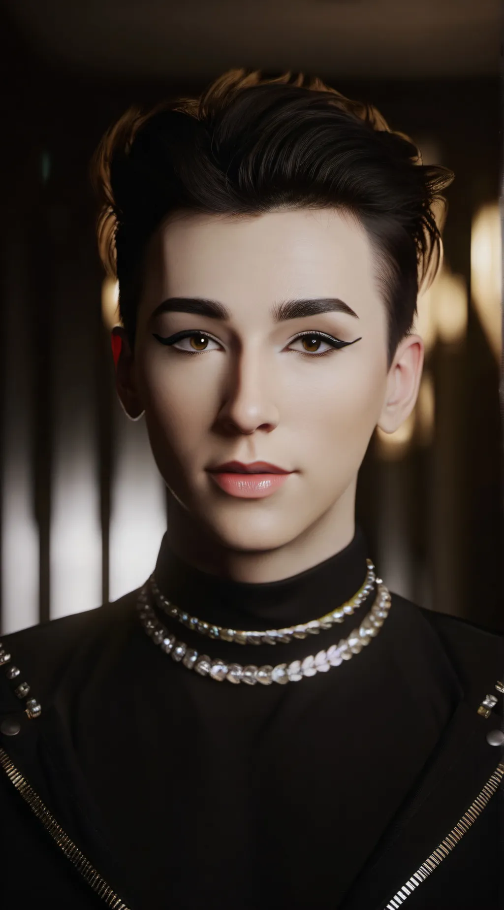 ai character: James Charles  background