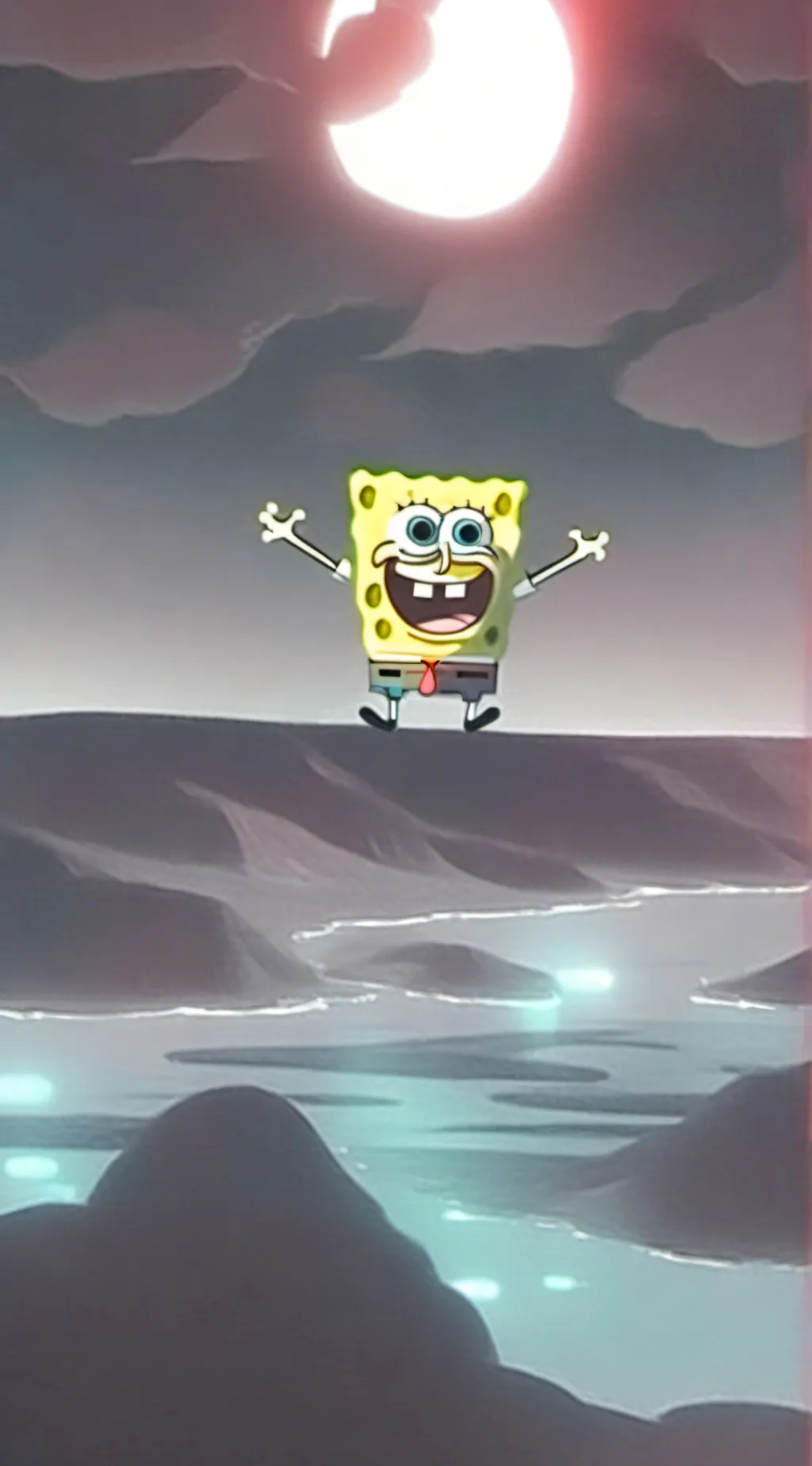 ai character: 🤓Spongebob💀 background