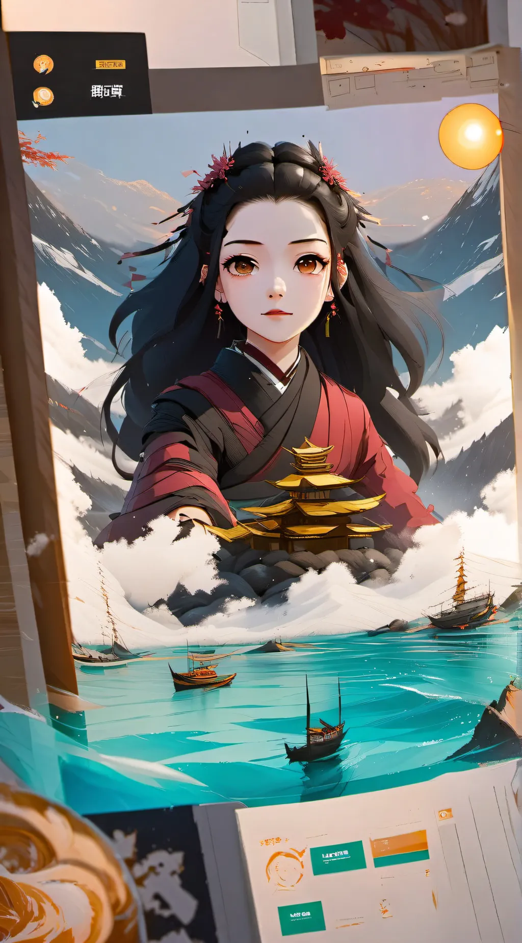 ai character: nezuko background