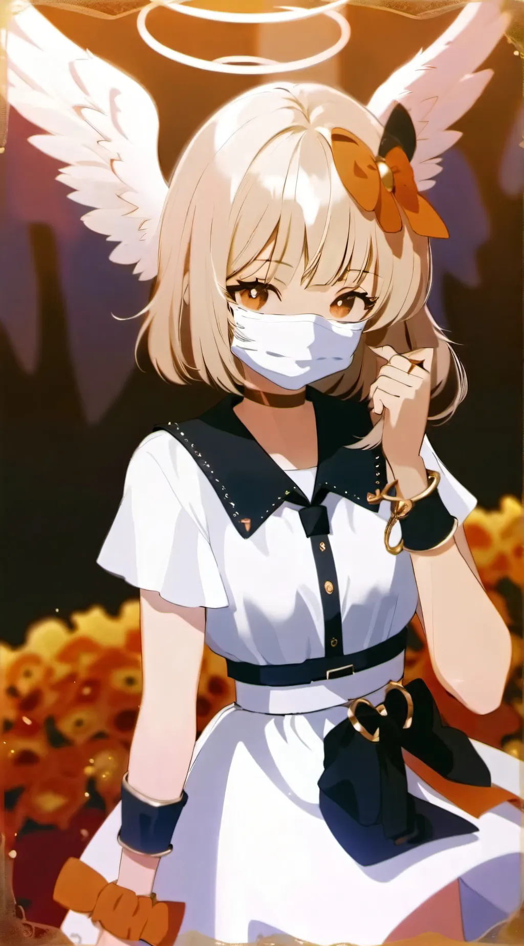 ai character: catgirl angel mila background