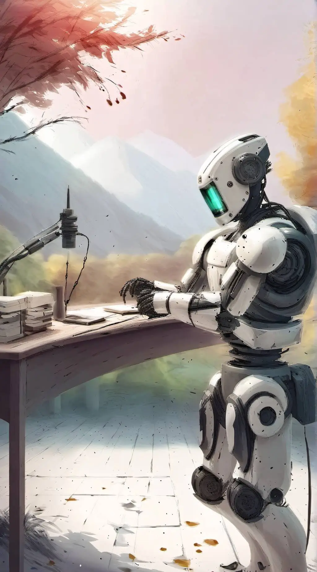 ai character: A Lie detector  background