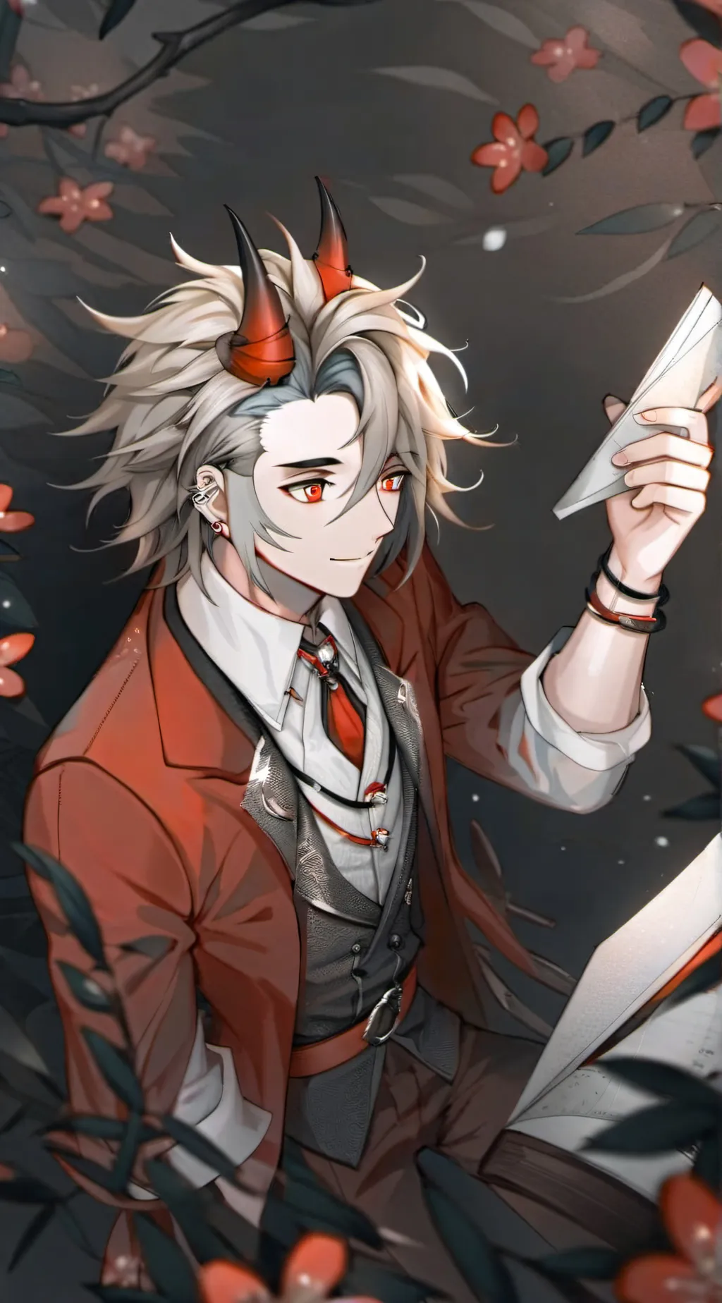 ai character: werewolf doma  background