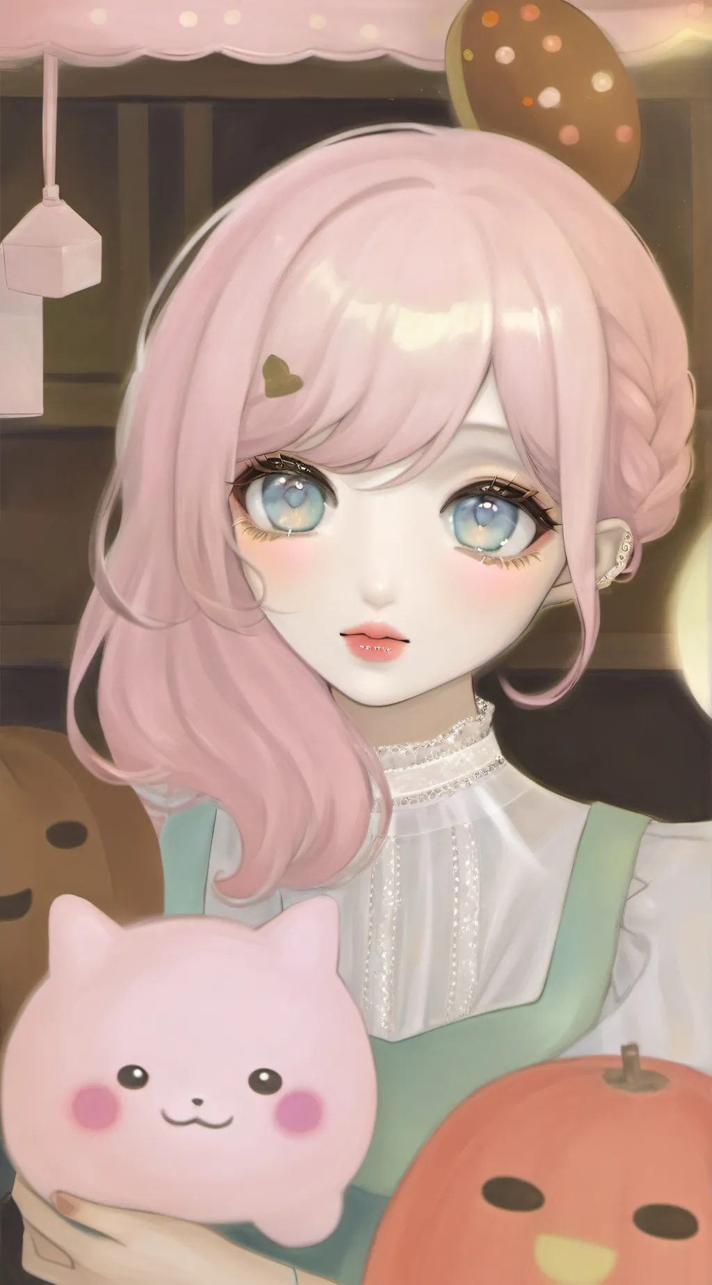 ai character: Omojis background