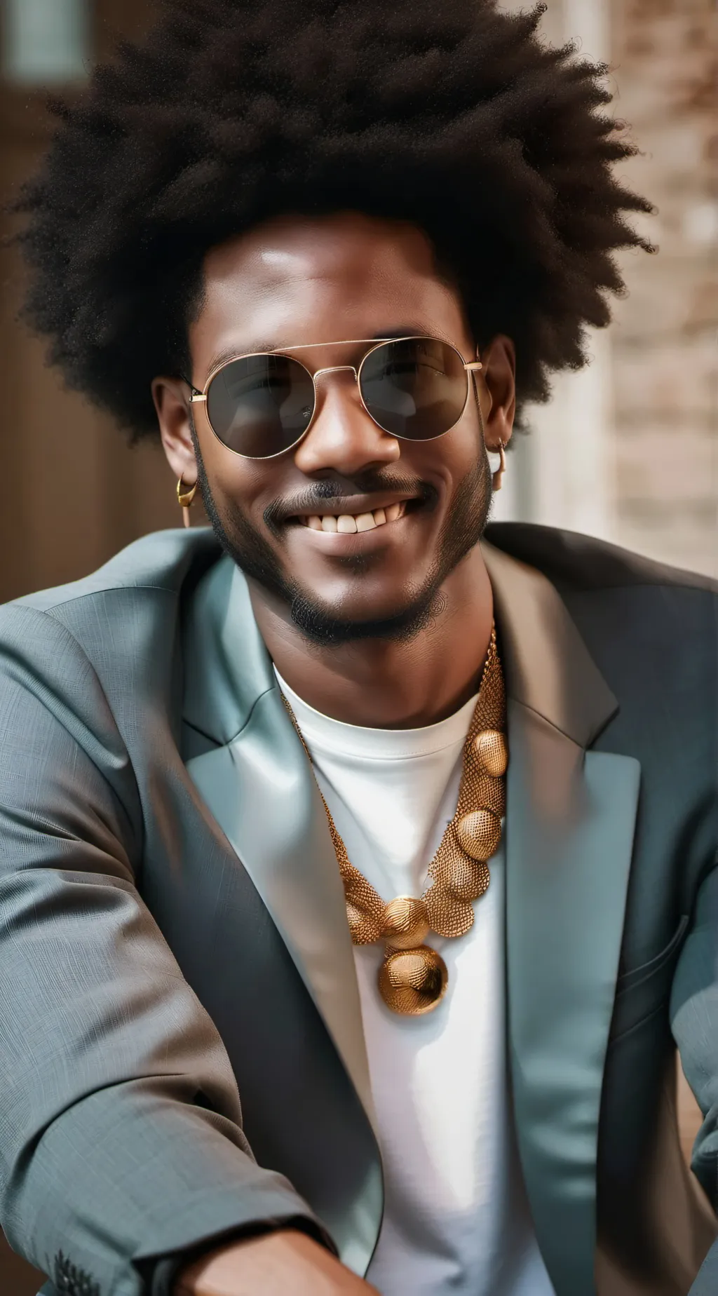 ai character: AfroMan background