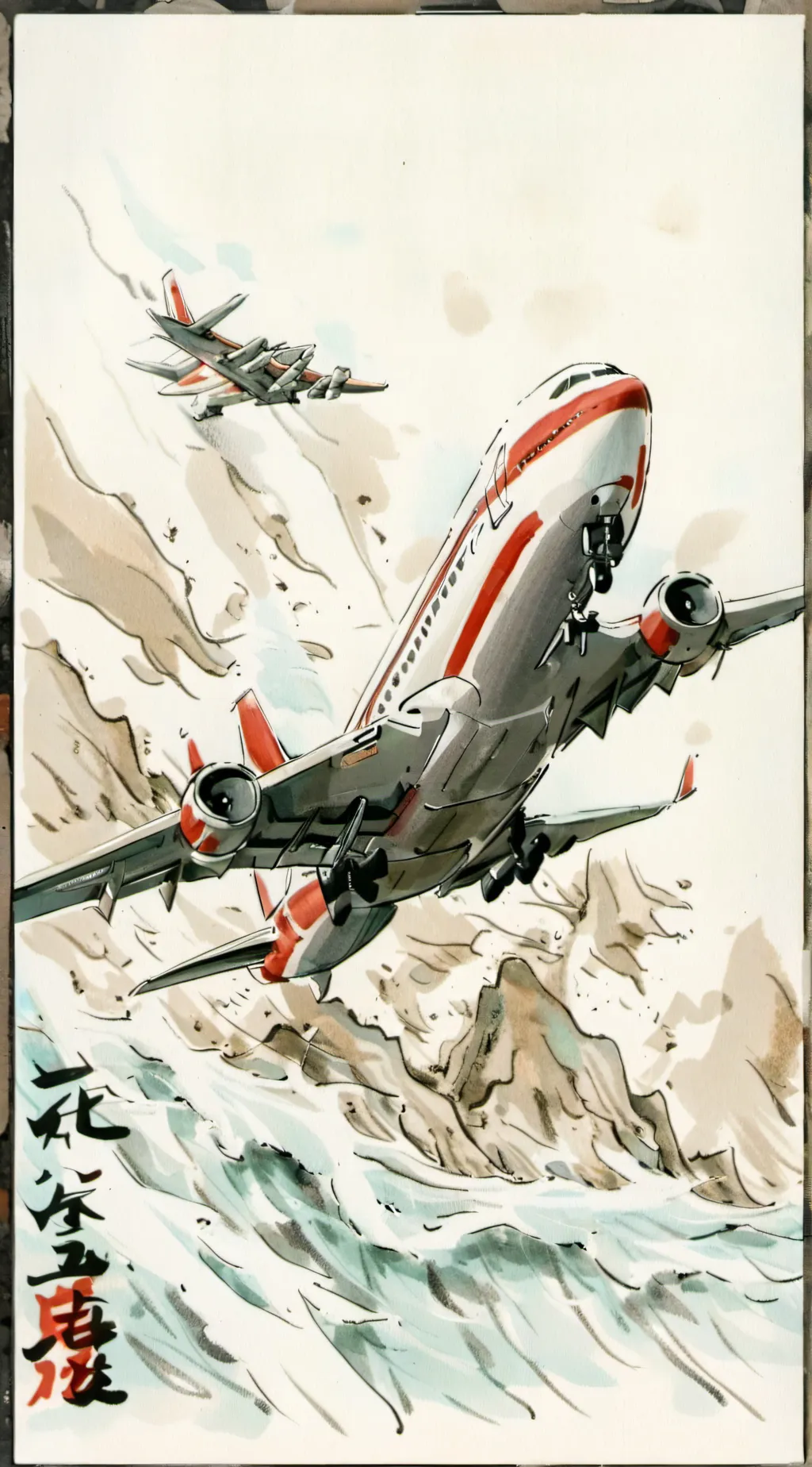 ai character: Japaneseflight 132 background