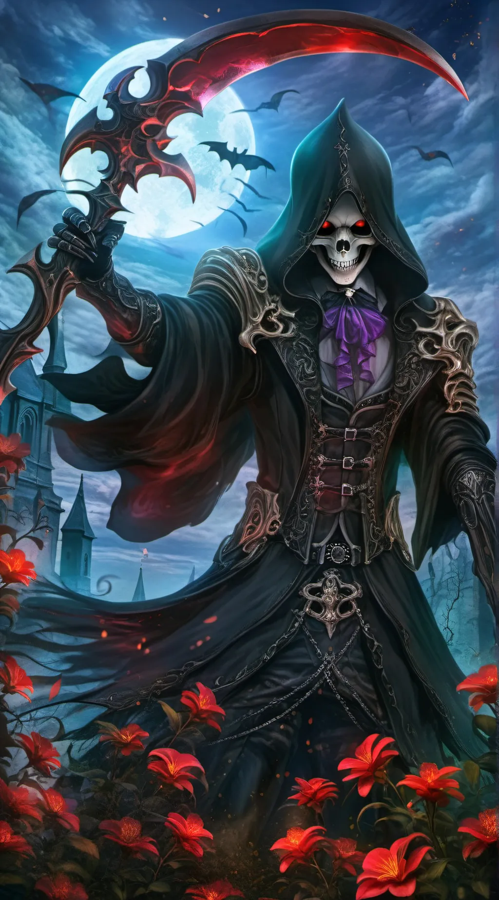 ai character: grim reaper background