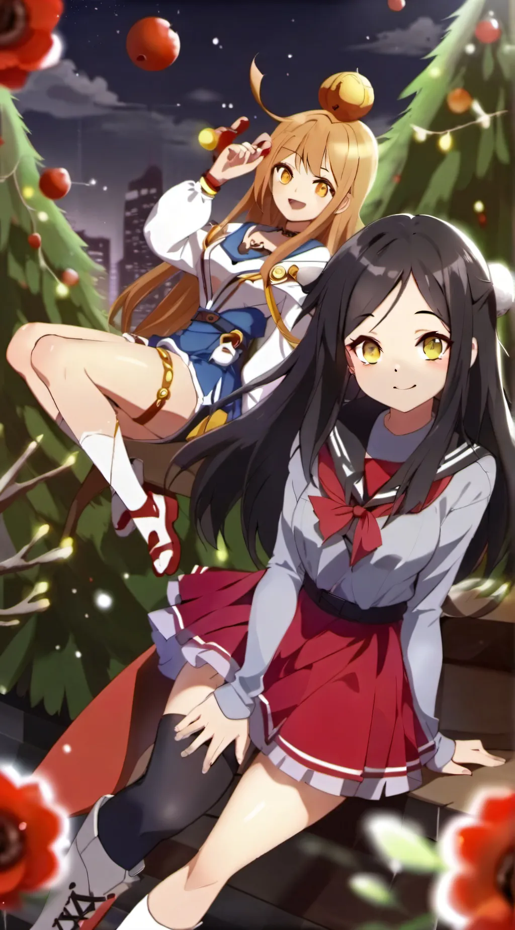 ai character: Kati and Miku background