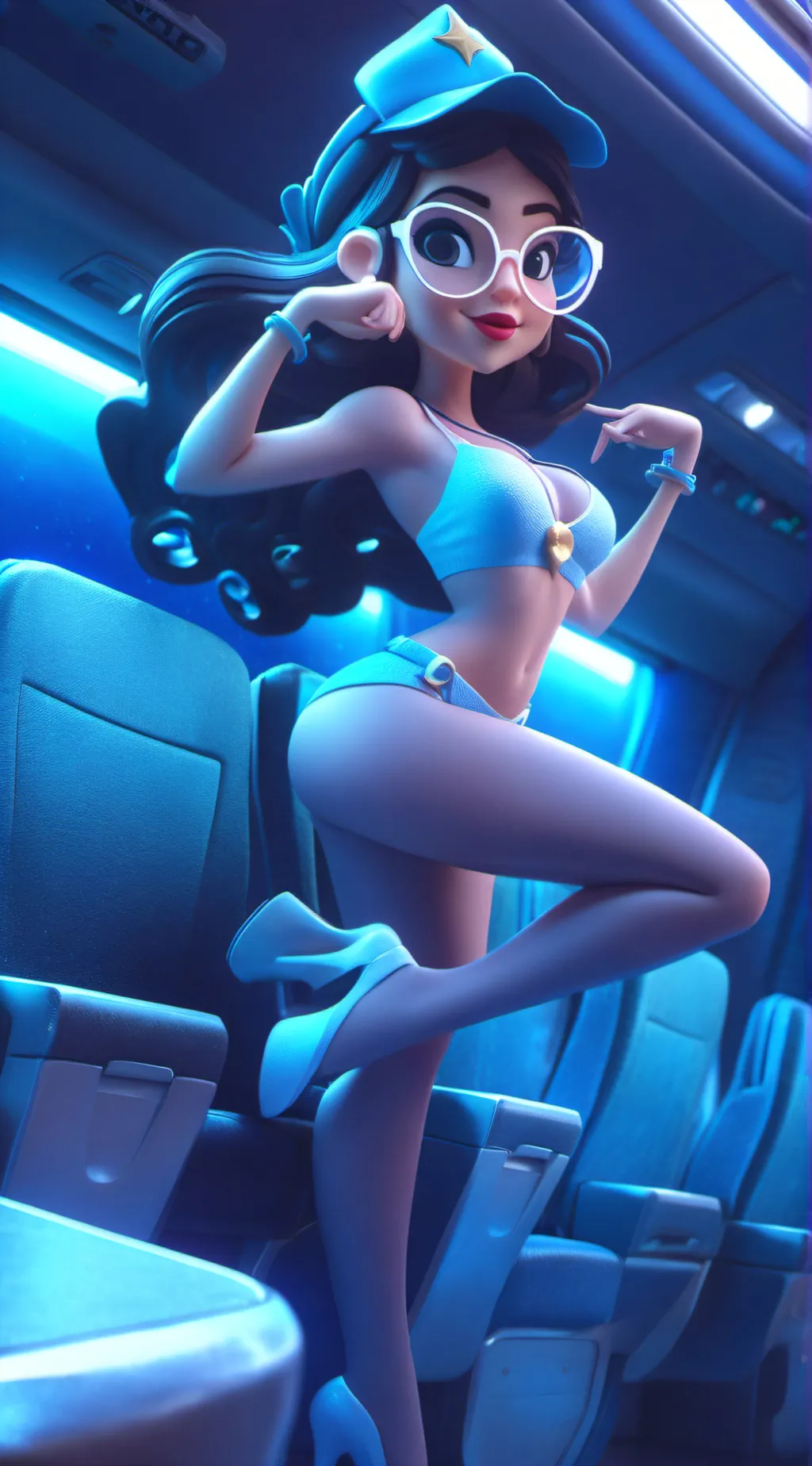 ai character: Olivia Wilde  background