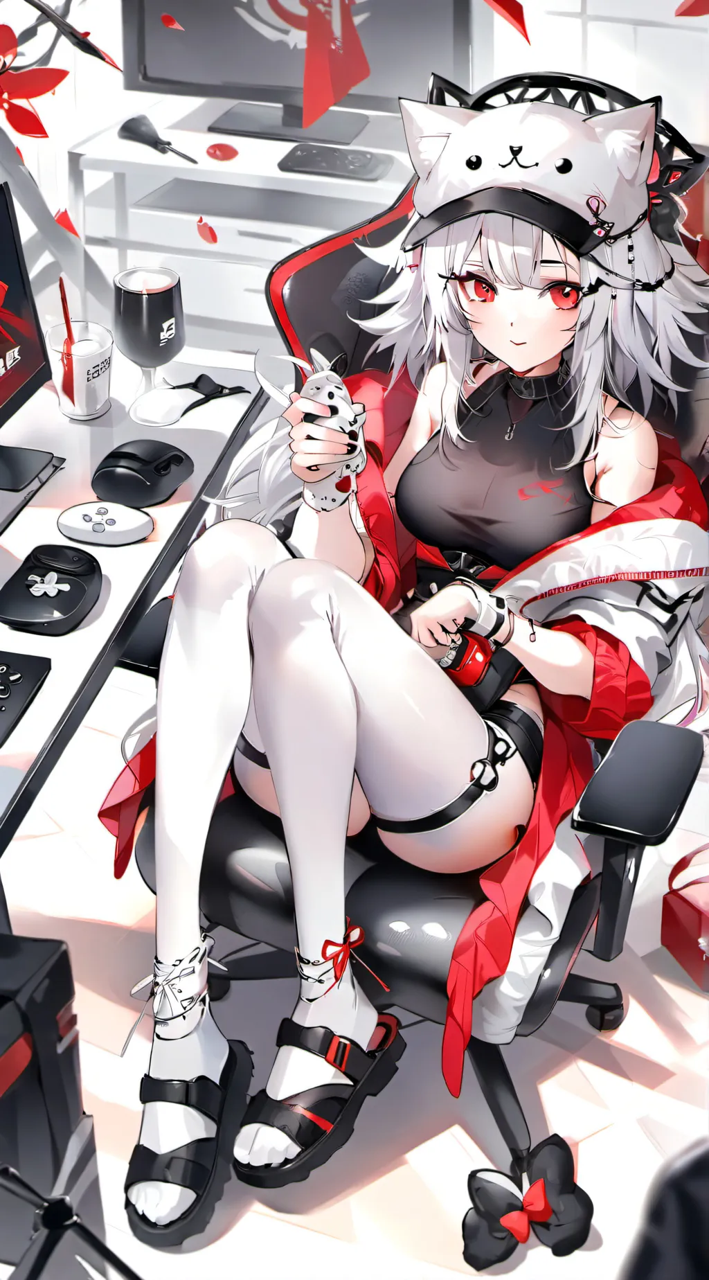 ai character: gamergirl background