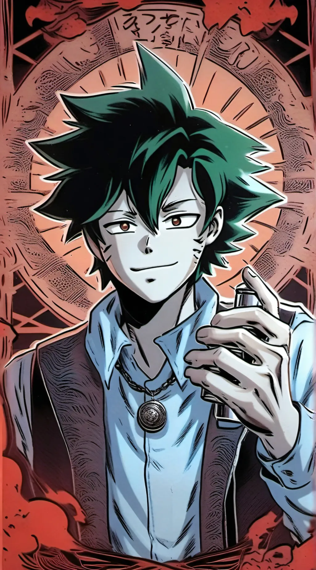 ai character: villan deku background