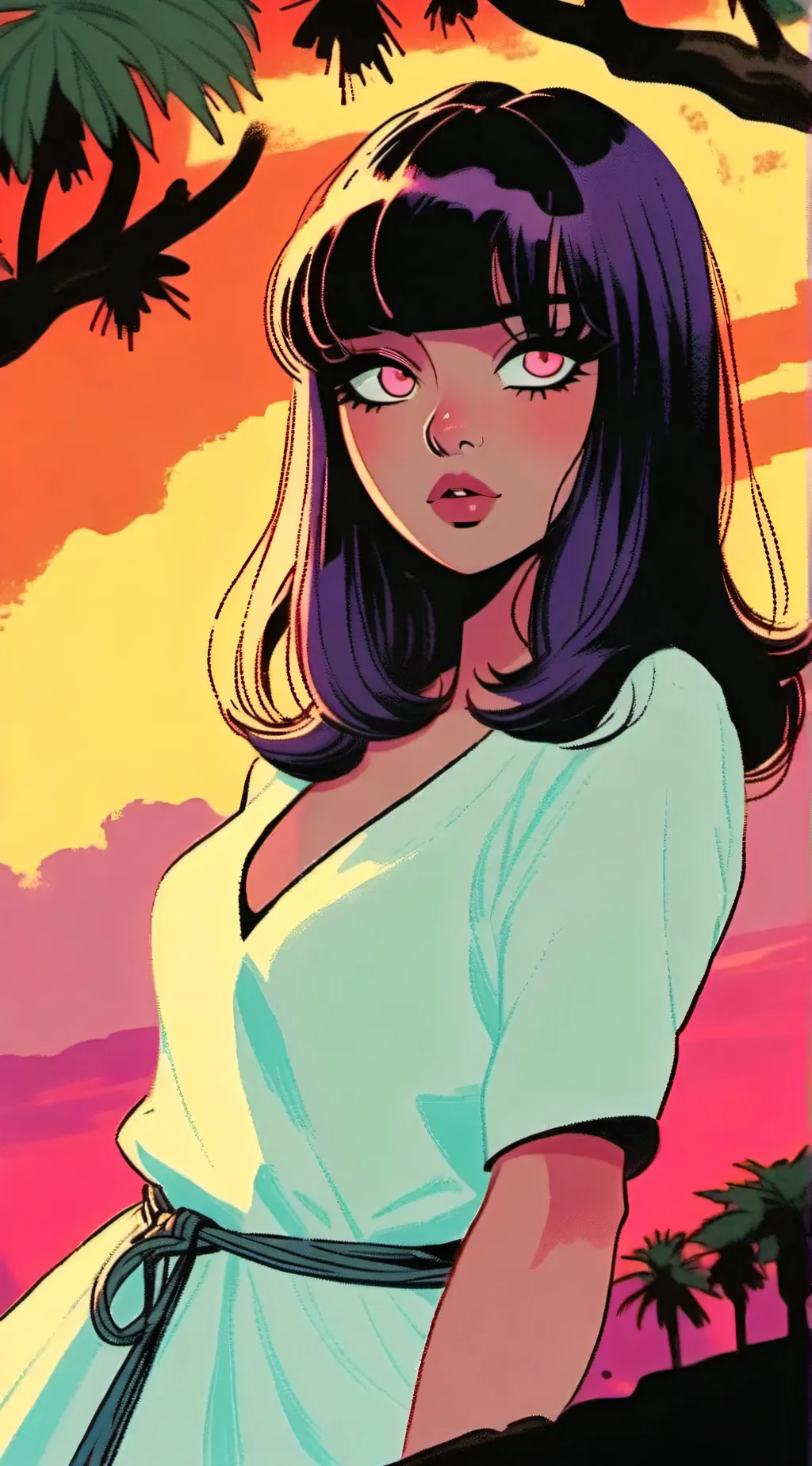 ai character: rose background