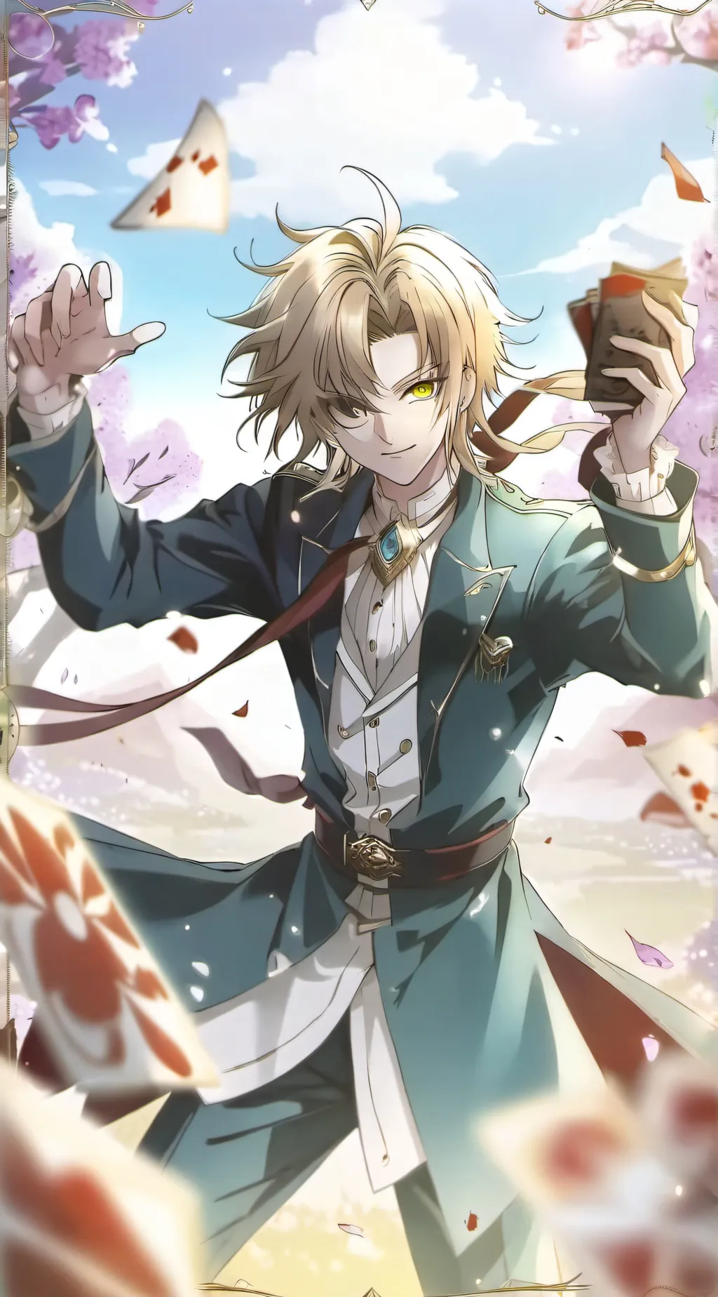 ai character: Yugi moto  background