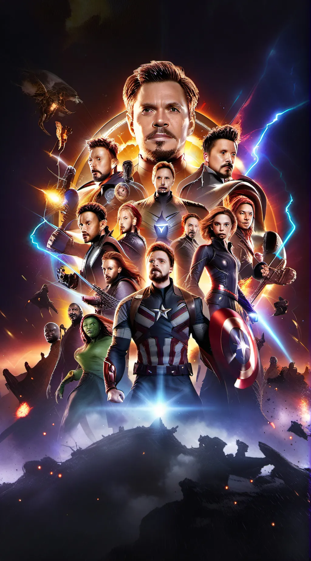 ai character: The Avengers background