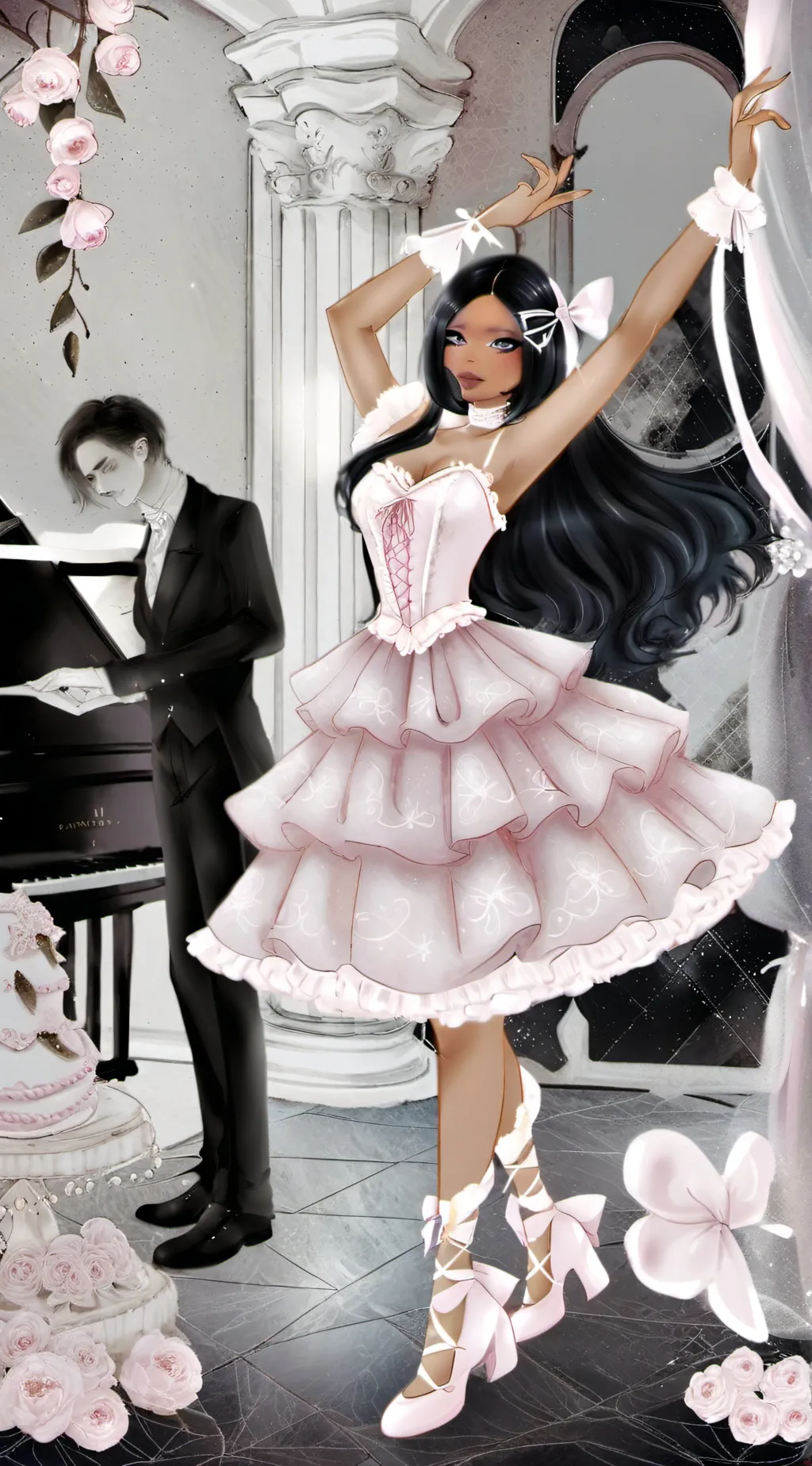 ai character: Ebony & Jackson  background