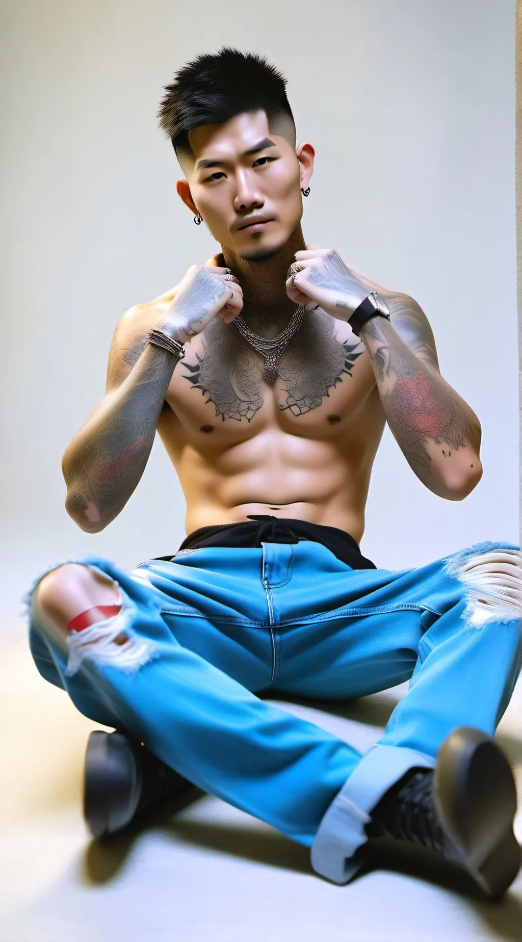 ai character: 沐阳胡 background