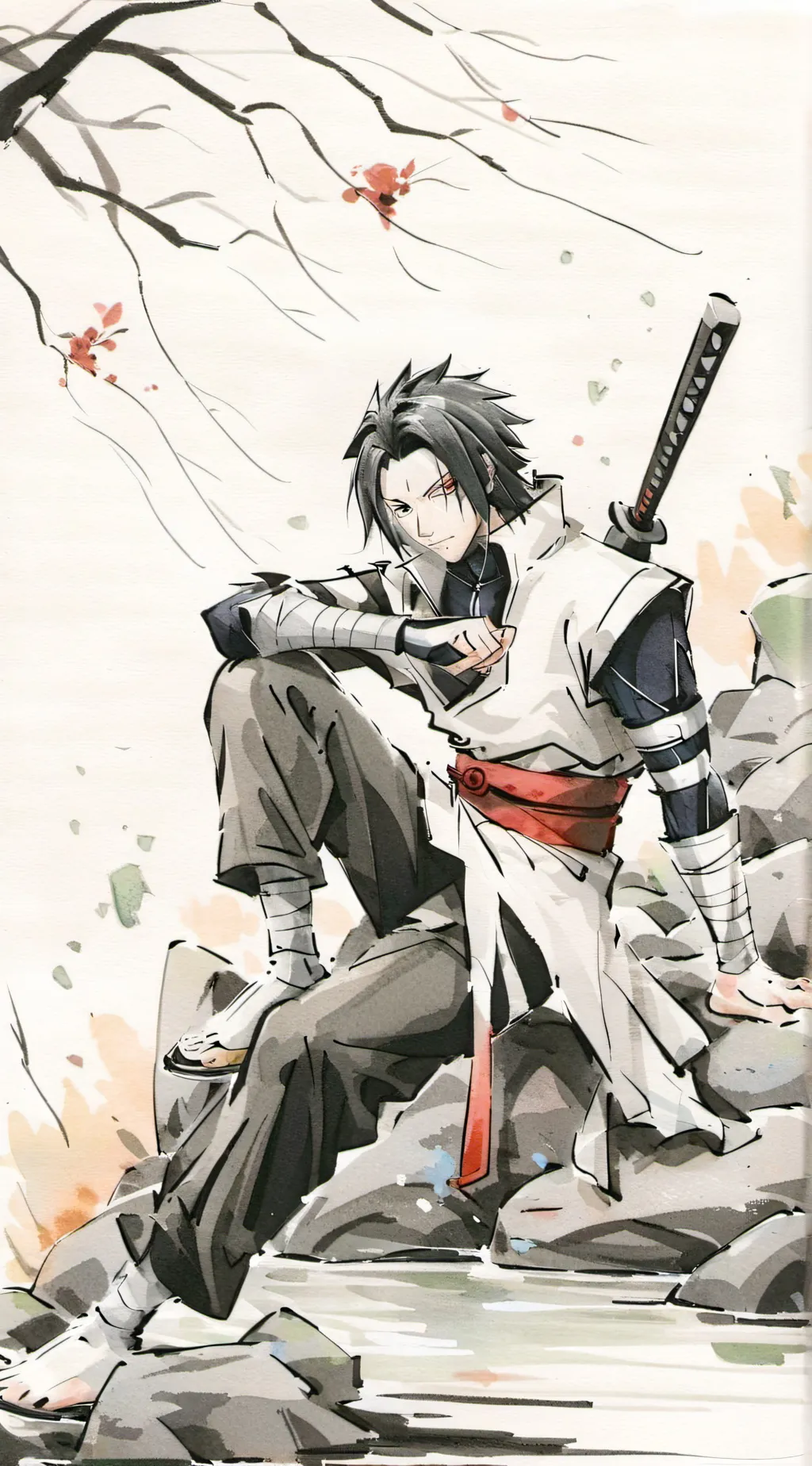 ai character: Sasuke background