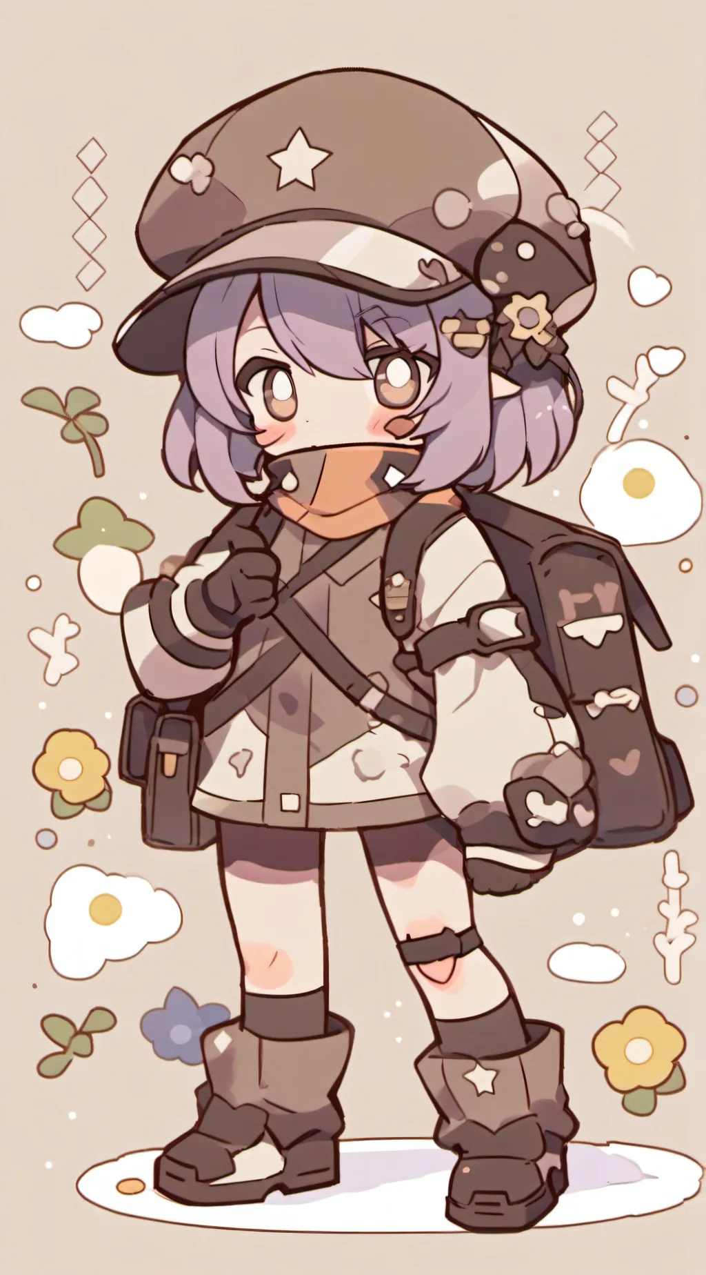 ai character: Uzi x S background