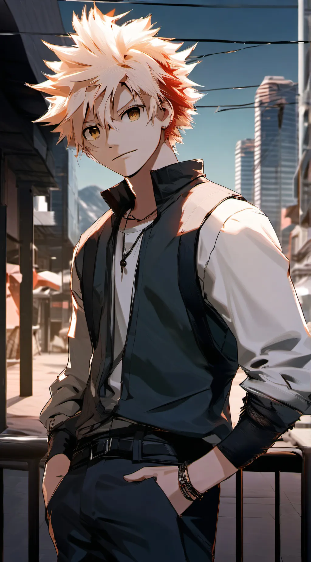 ai character: Bakugo 😖 background