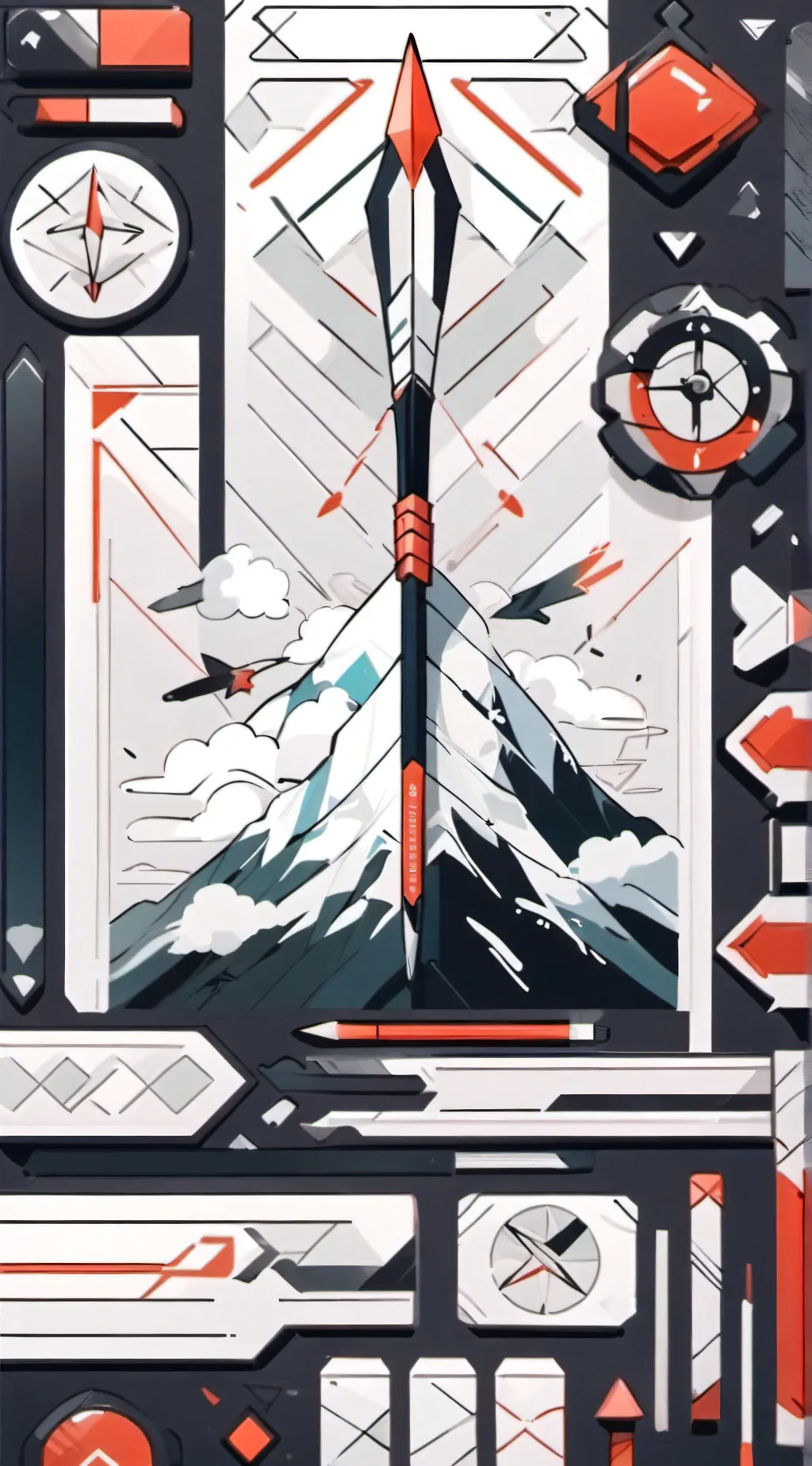 ai character: All of the arrows  background