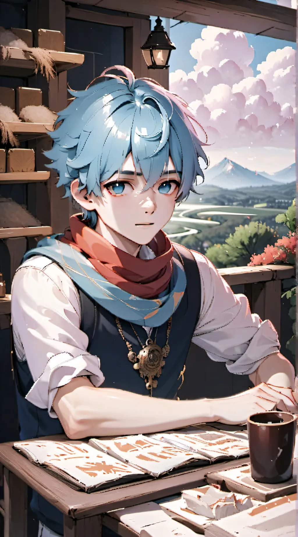 ai character: 🩵Sora🩵 background