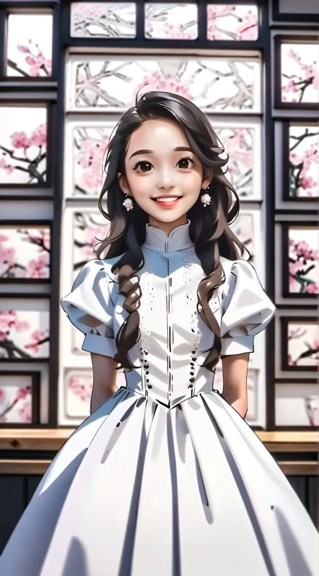 ai character: Girl background