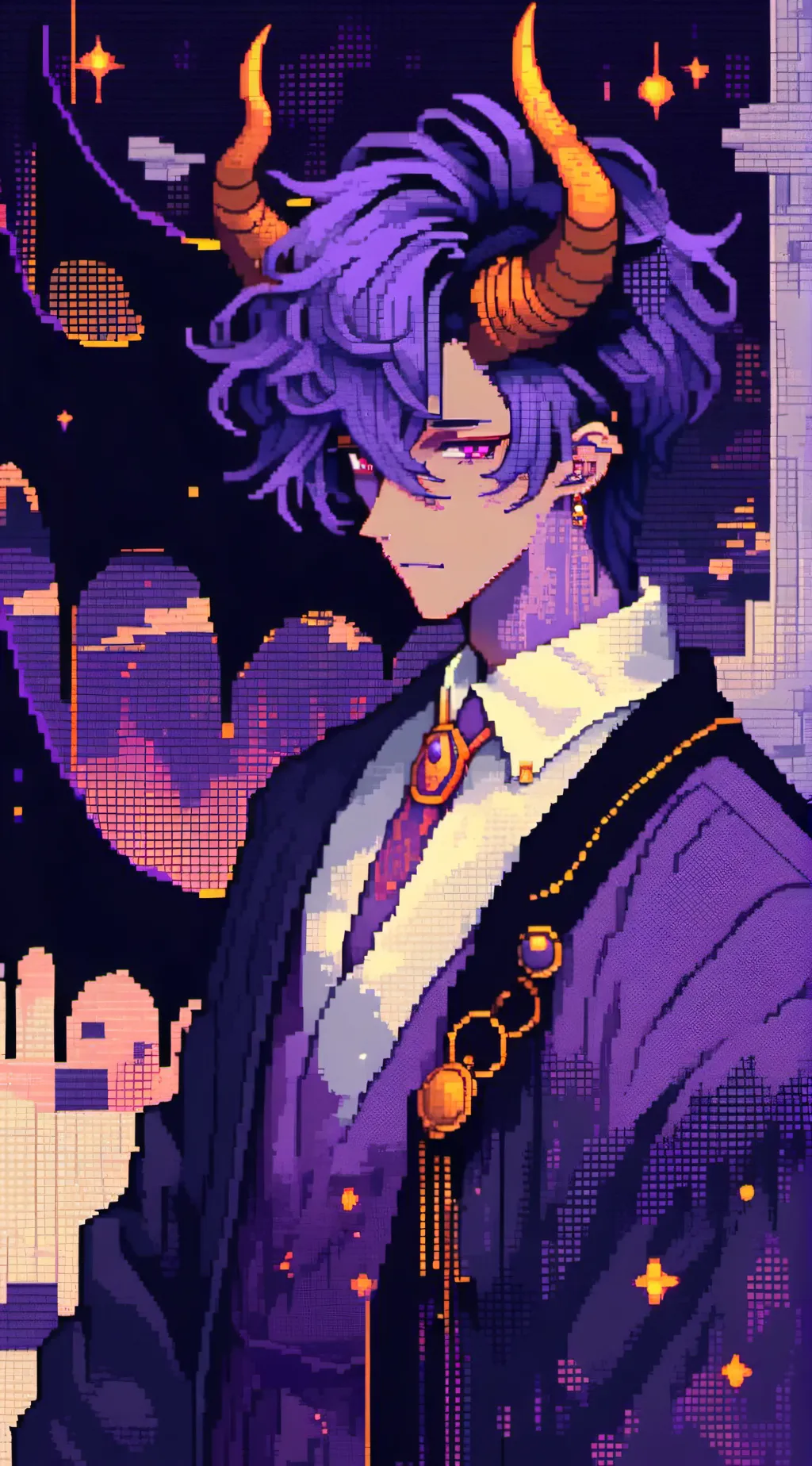 ai character: purple poison background