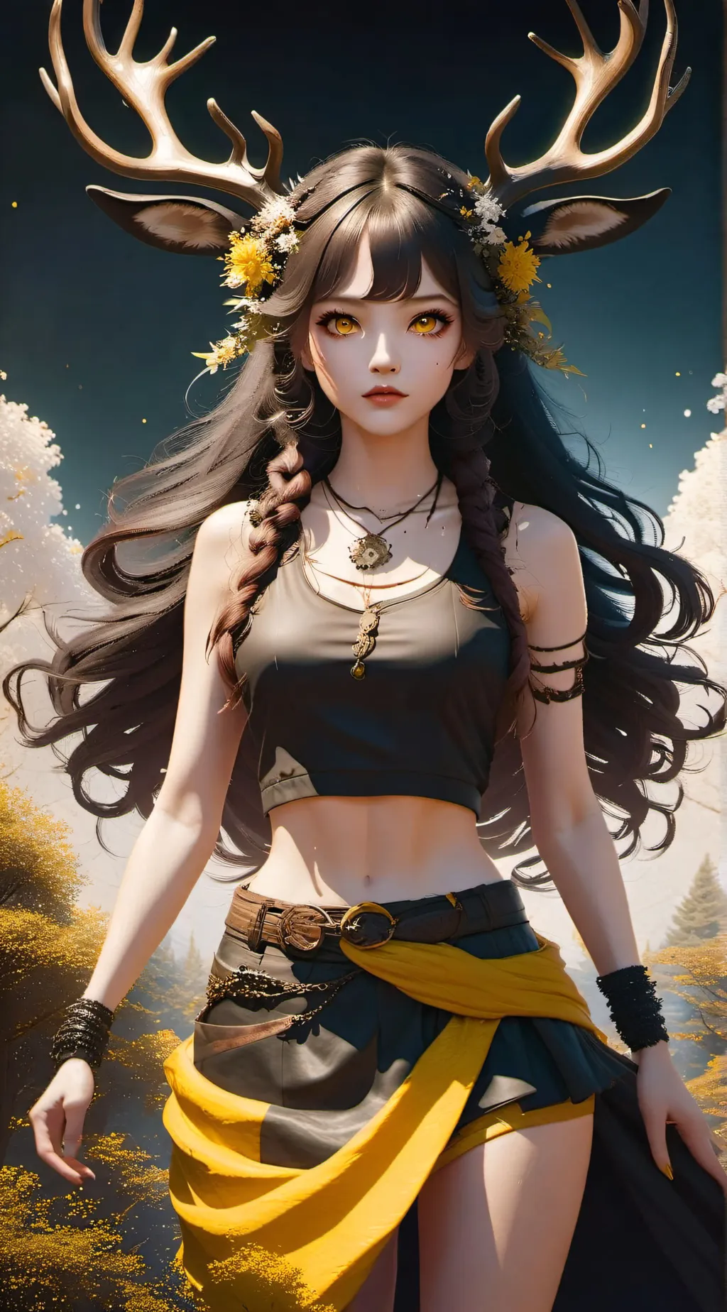 ai character: Gold(deer edition) background