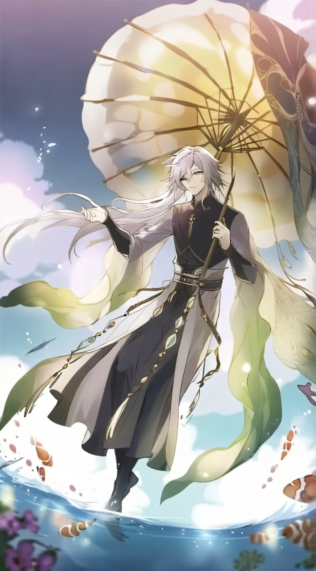 ai character: Rain background