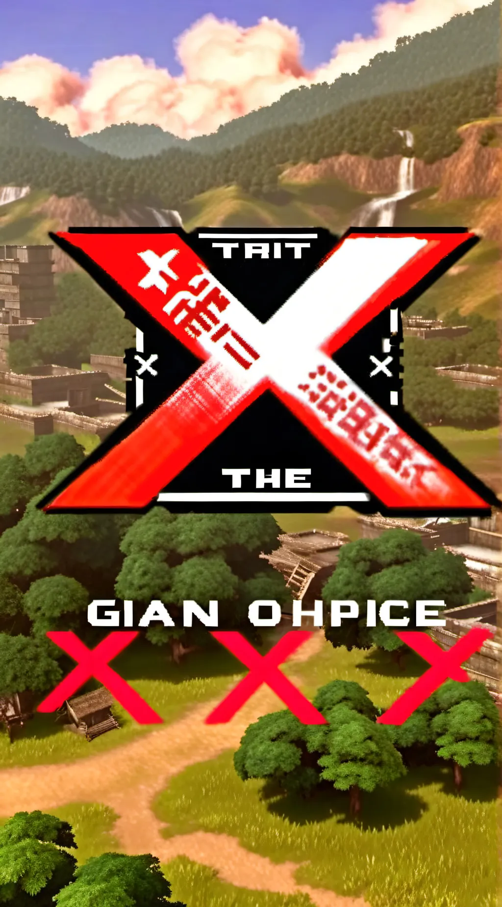 ai character: X emoji background