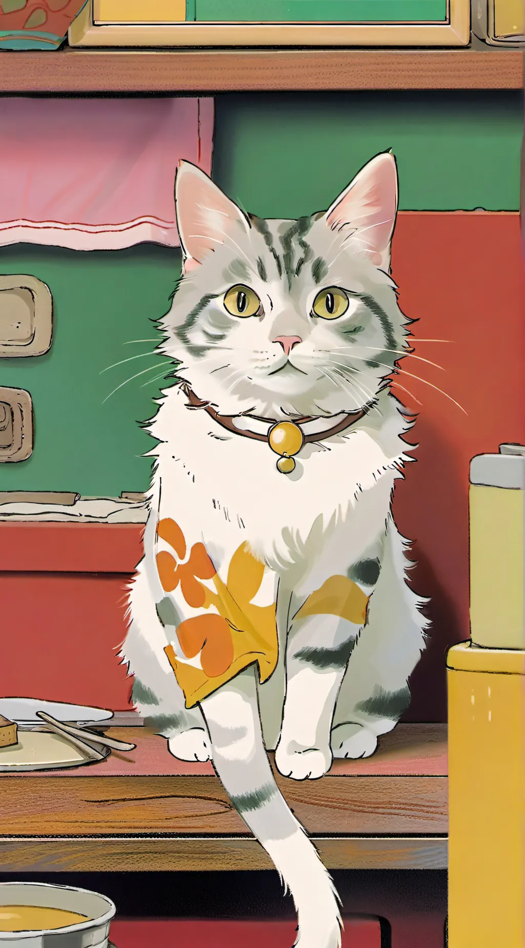 ai character: A cat background