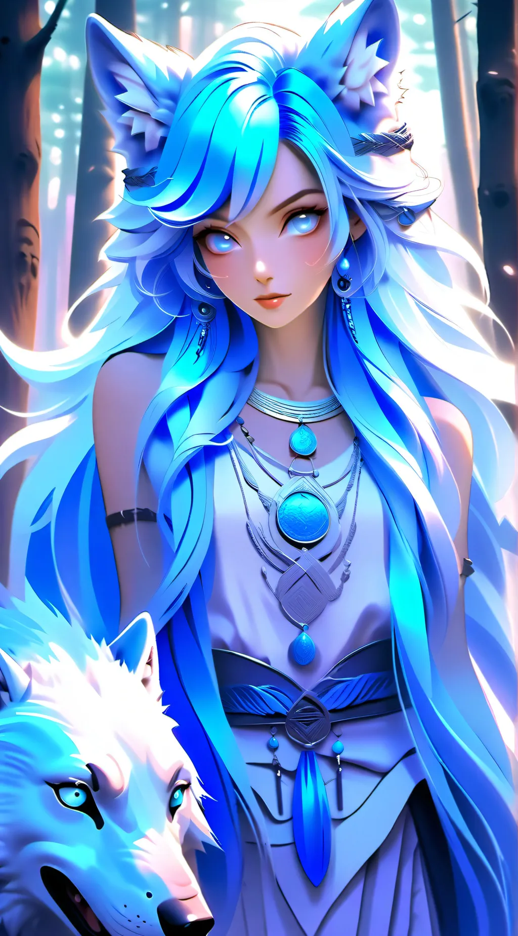 ai character: Funneh(wolf ed) background