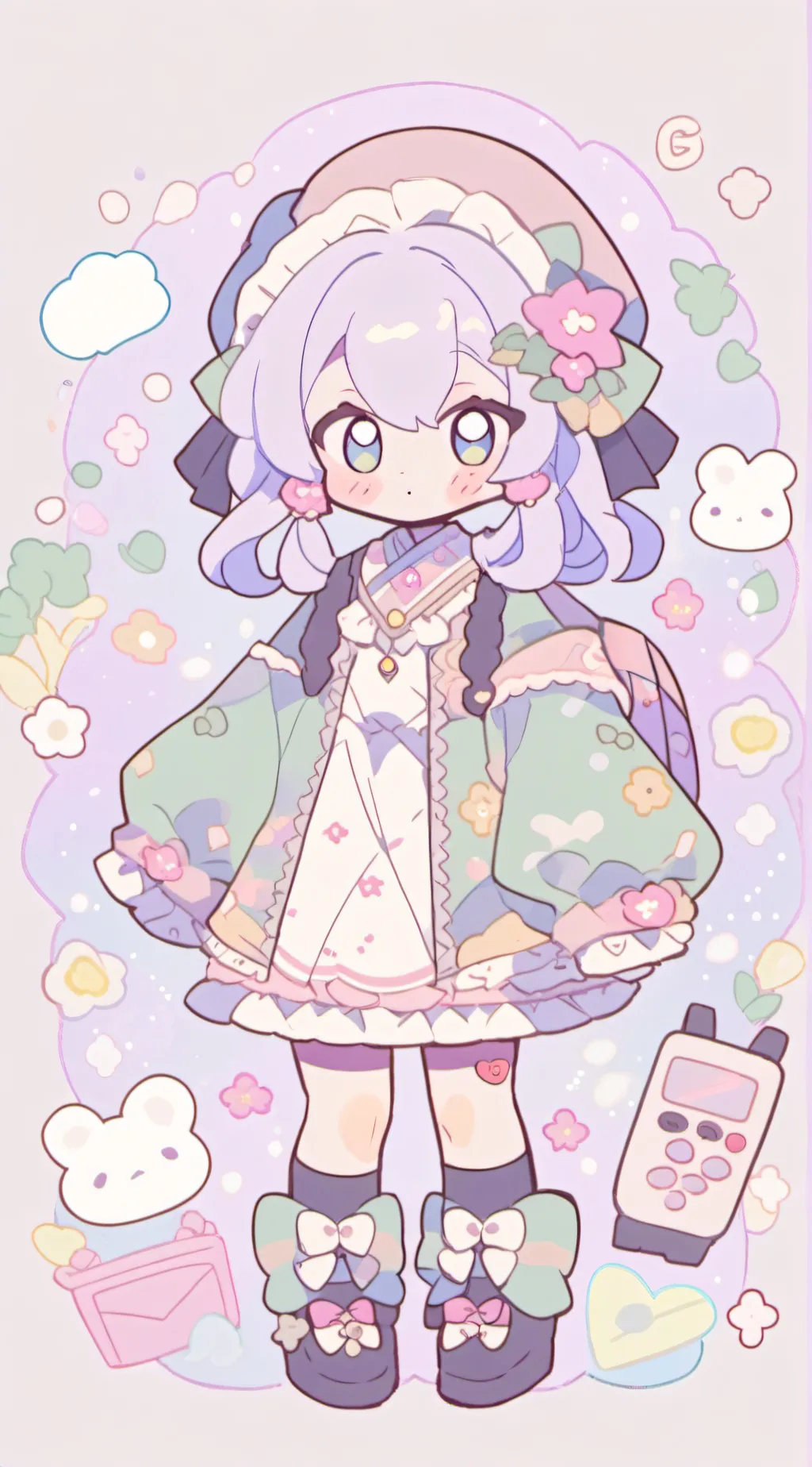 ai character: Tv woman background