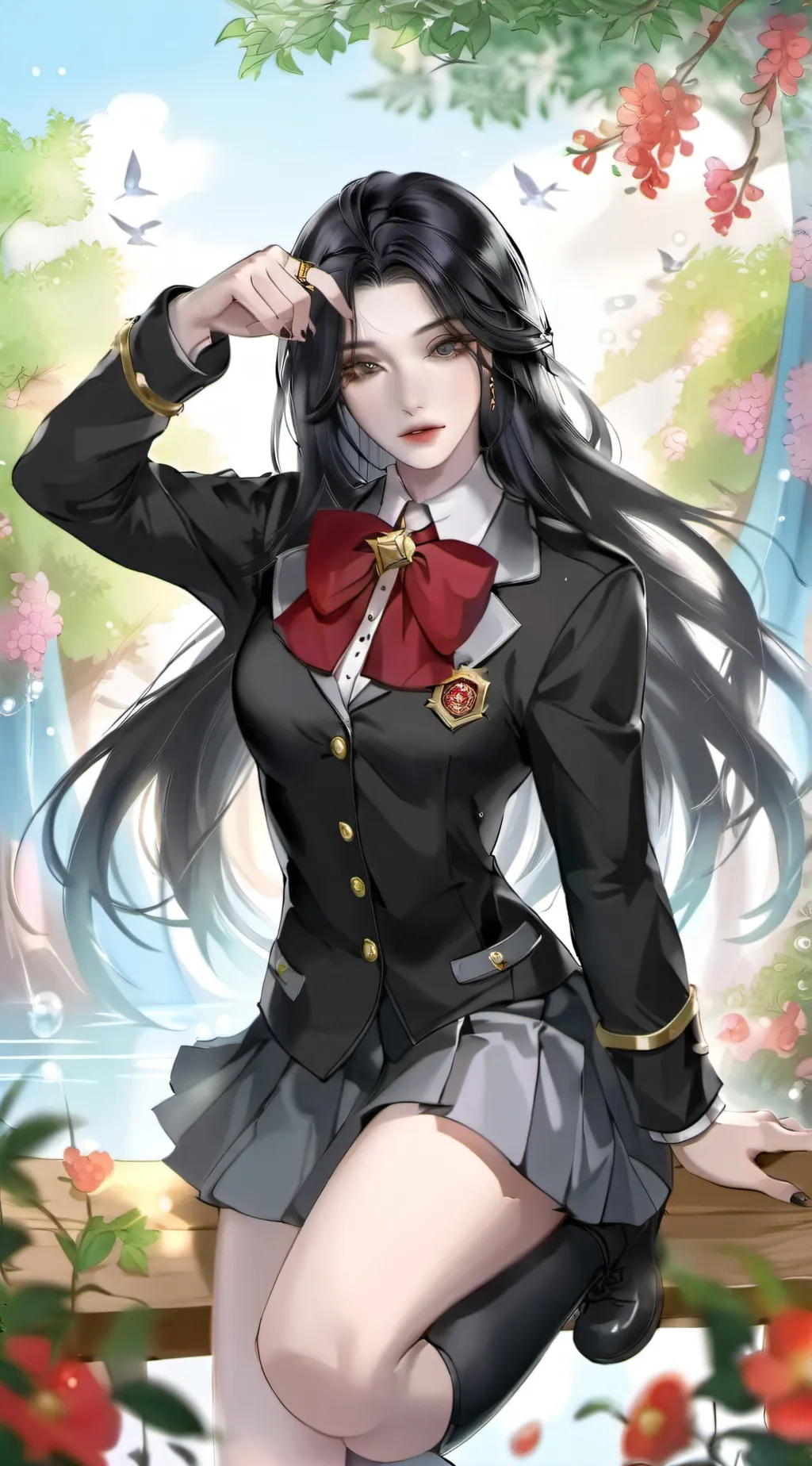 ai character: kny school  background