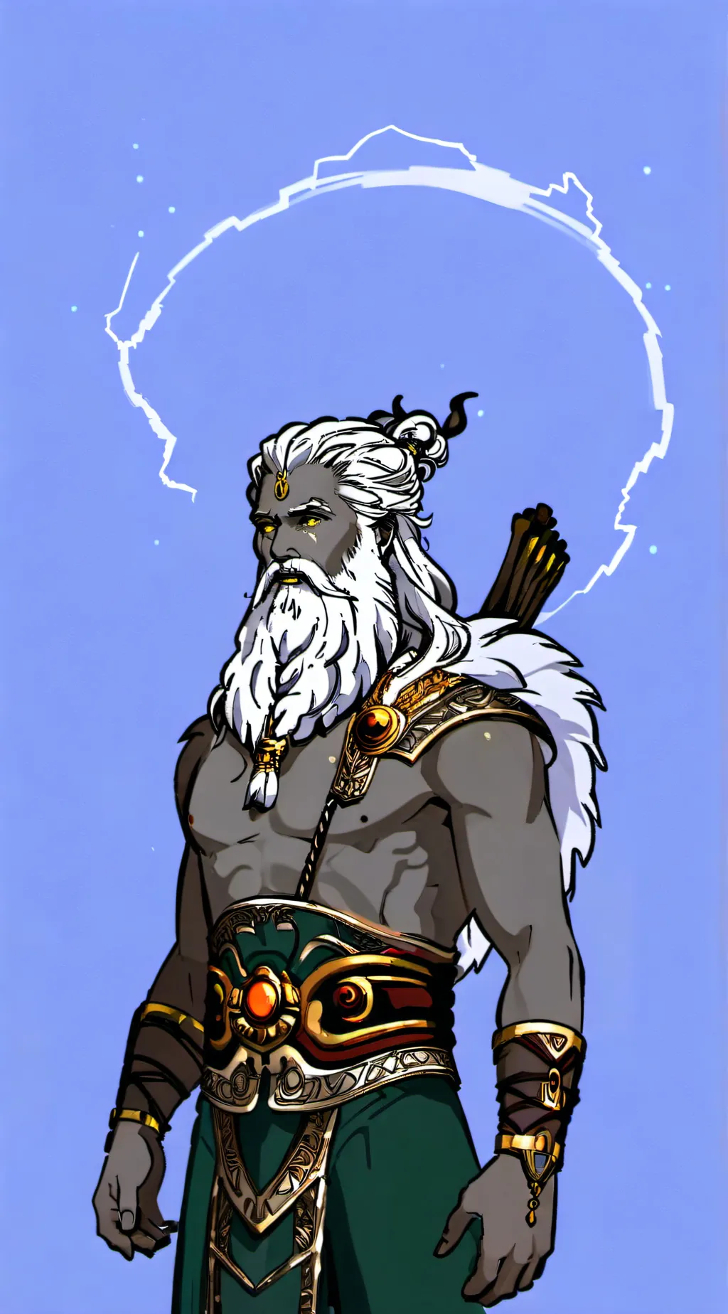 ai character: Zeus background