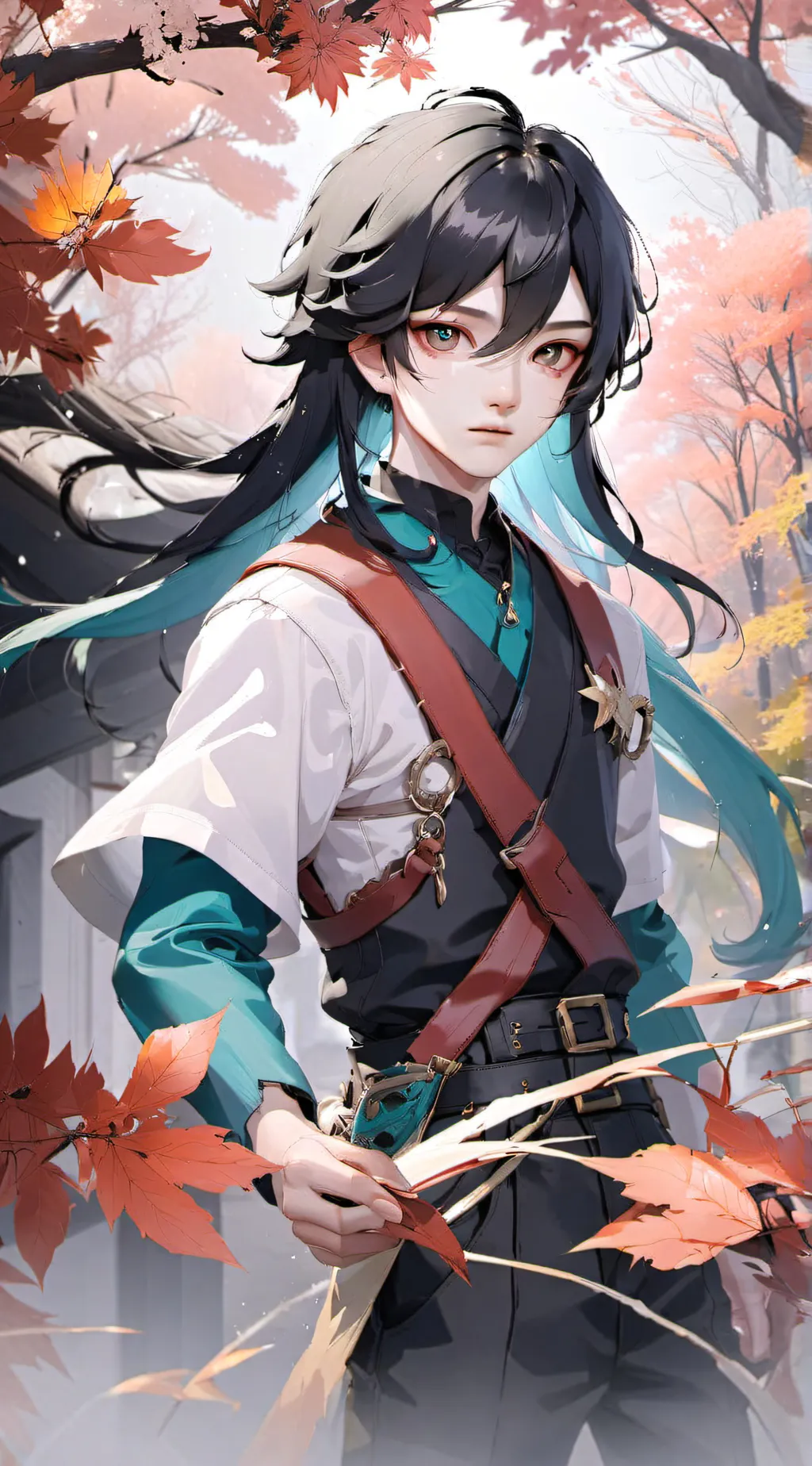 ai character: Muichiro x Tanjiro background