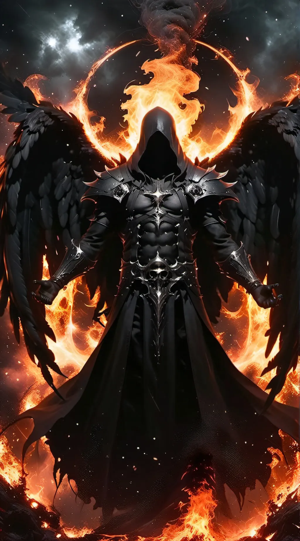 ai character: Đeāth🔥ANGEL background
