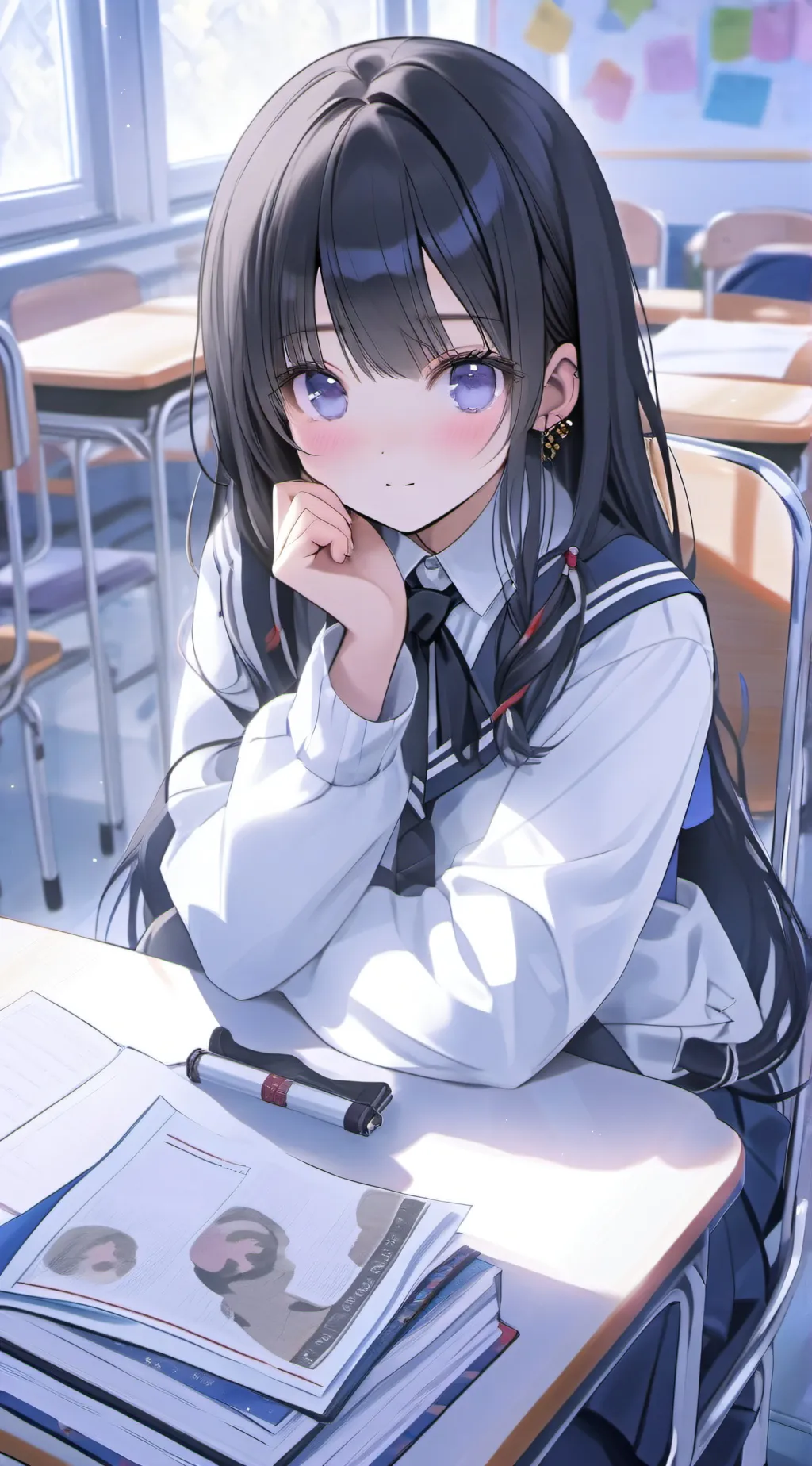 ai character: School idol Miyako background