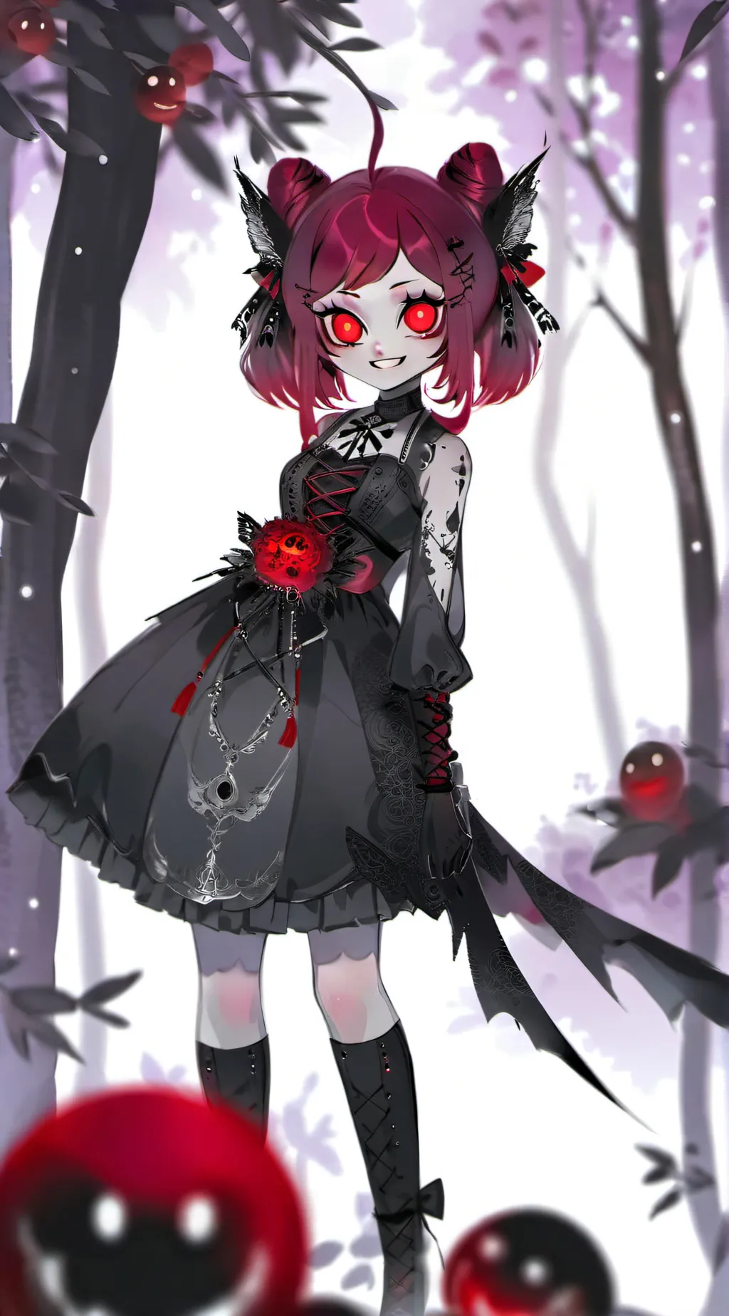 ai character: ruby my creepy oc background