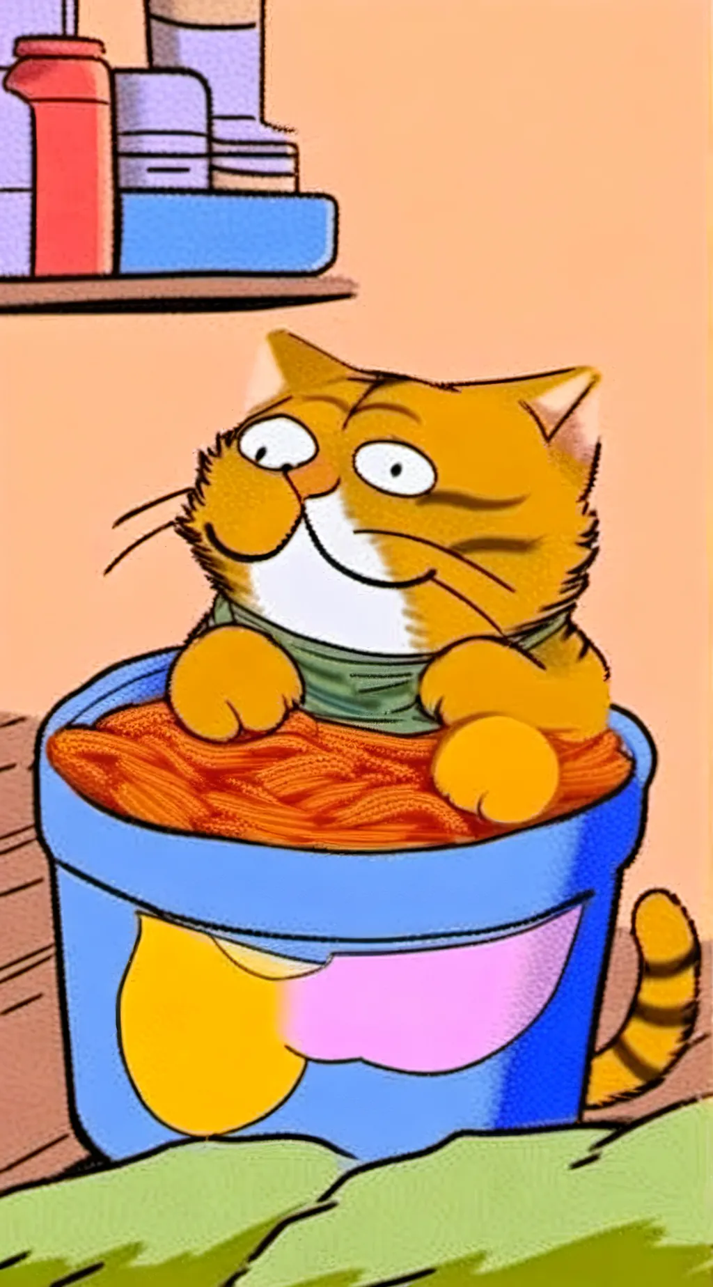 ai character: Garfield:3 background