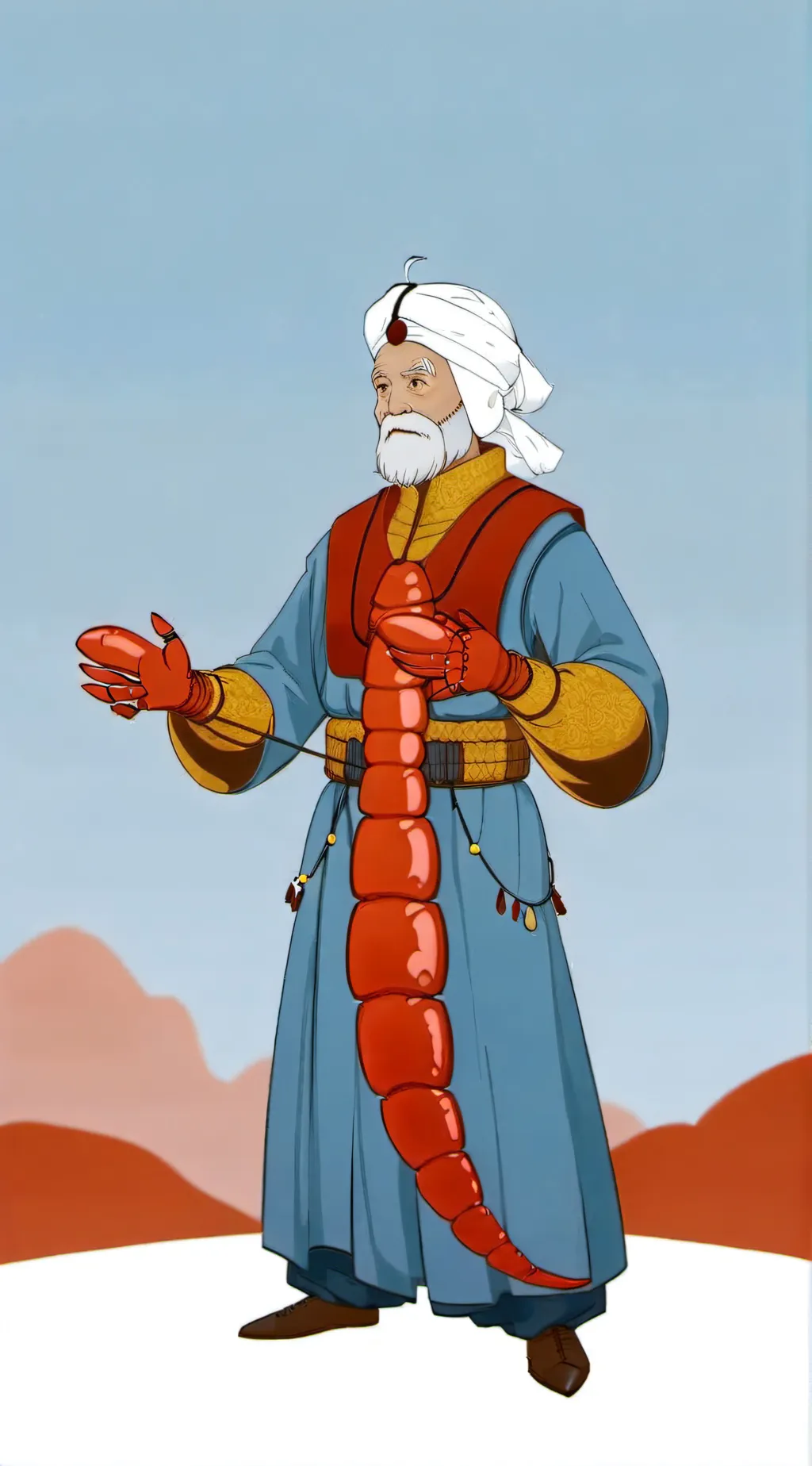 ai character: iraq lobster background