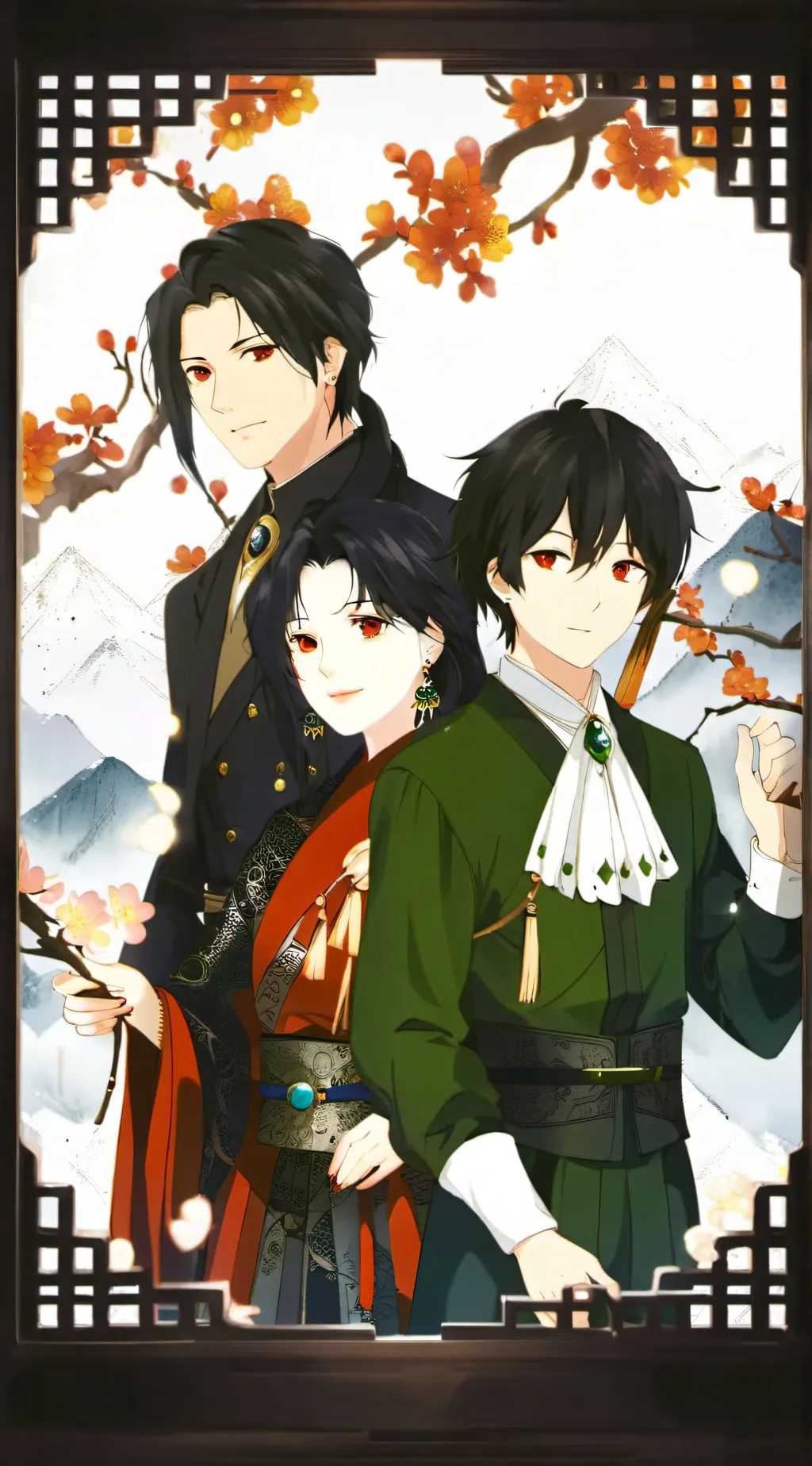 ai character: Father and kids background