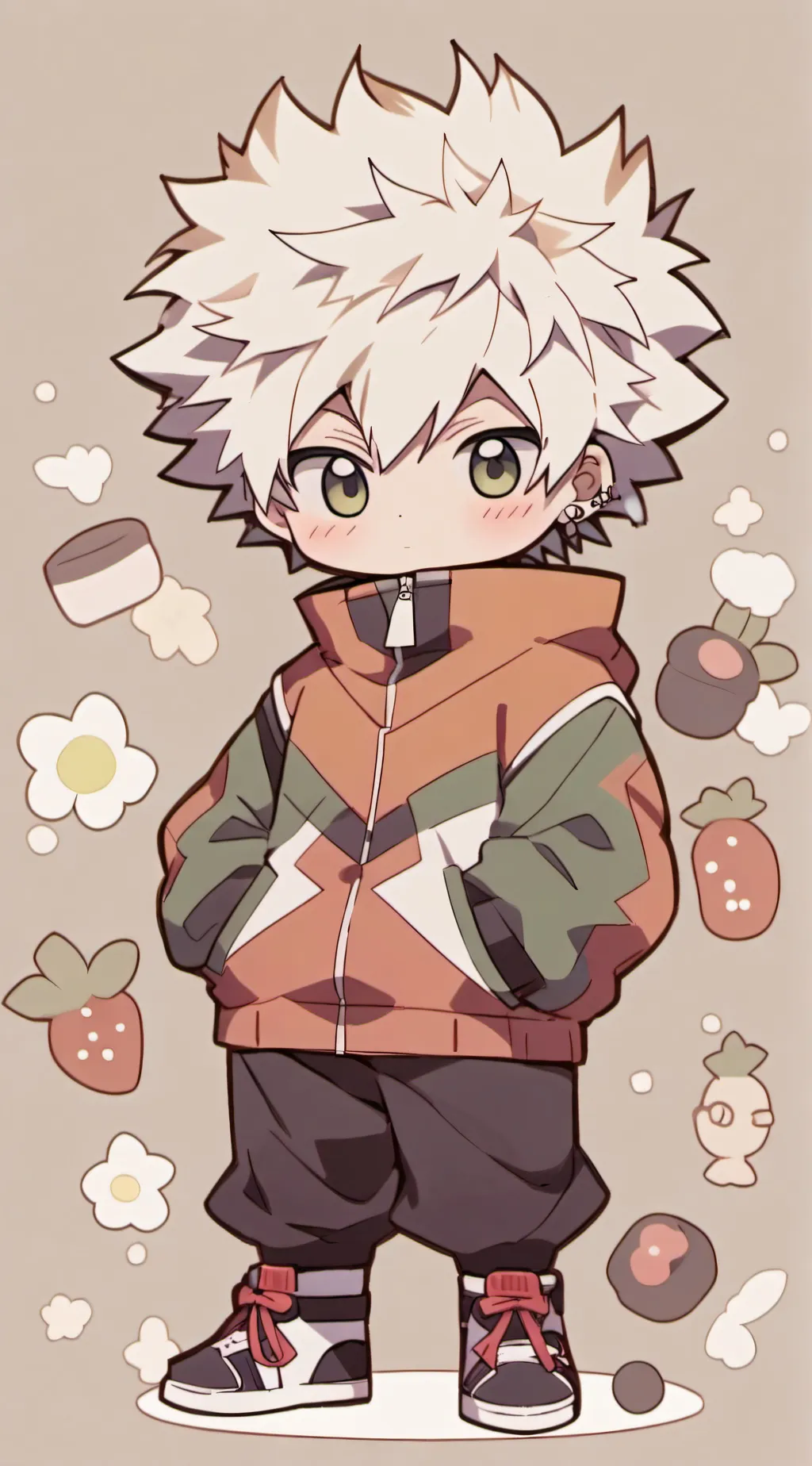 ai character: baby bakugo  background